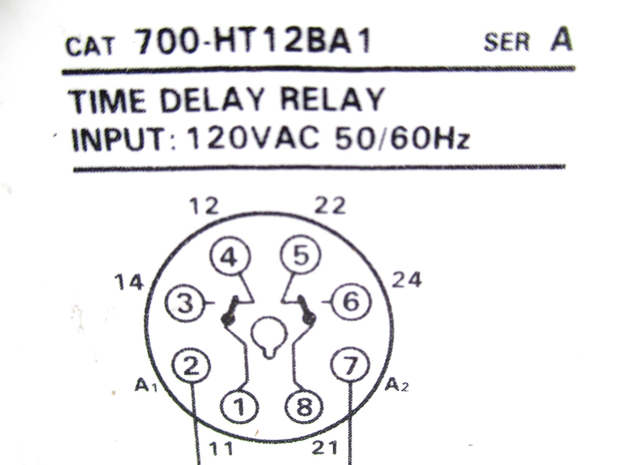 ALLEN BRADLEY 700-HT12BA1 SER. A 10A 120VAC UNMP
