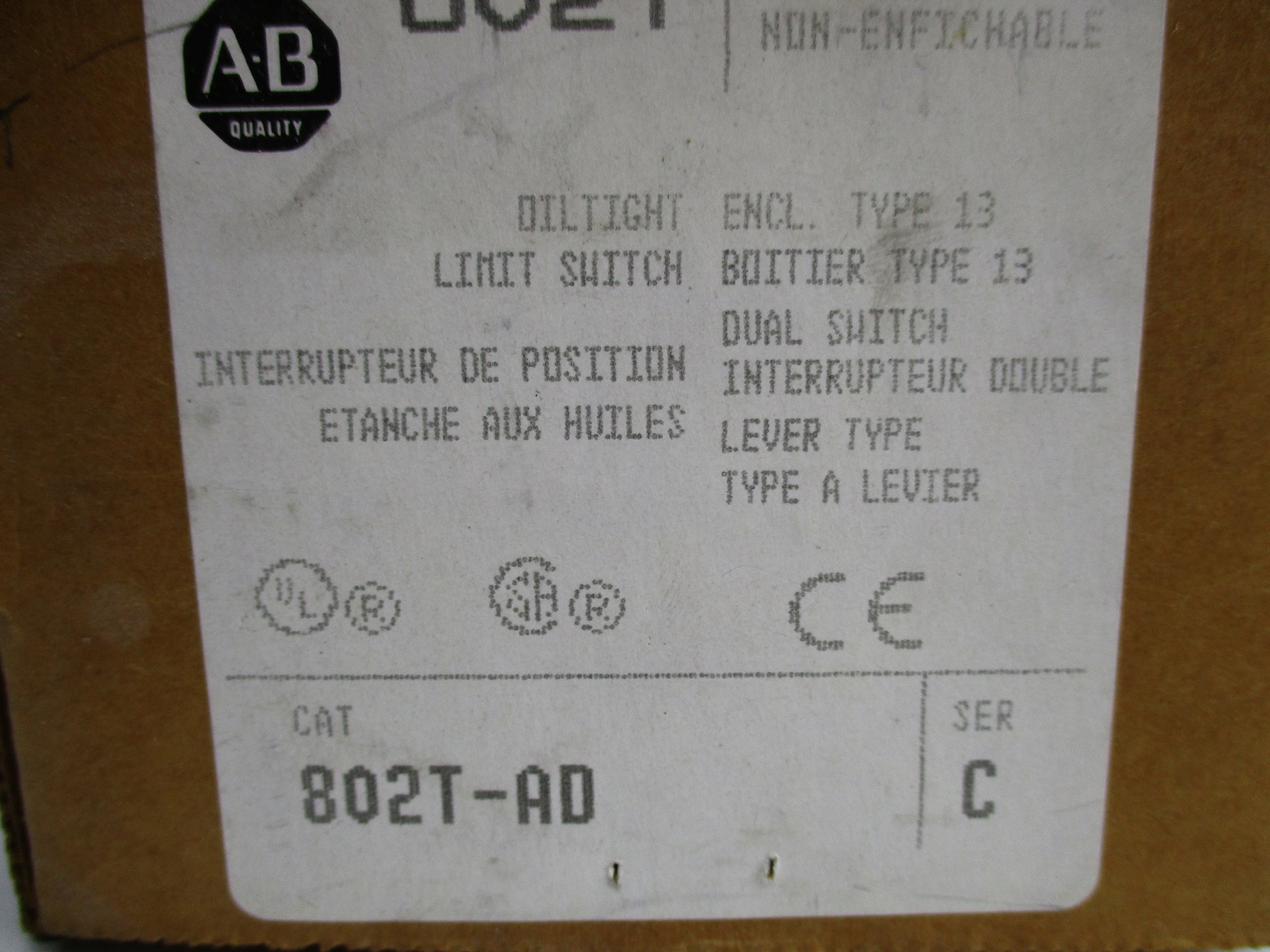 ALLEN BRADLEY 802T-AD SER. C (BR/YL) NSMP