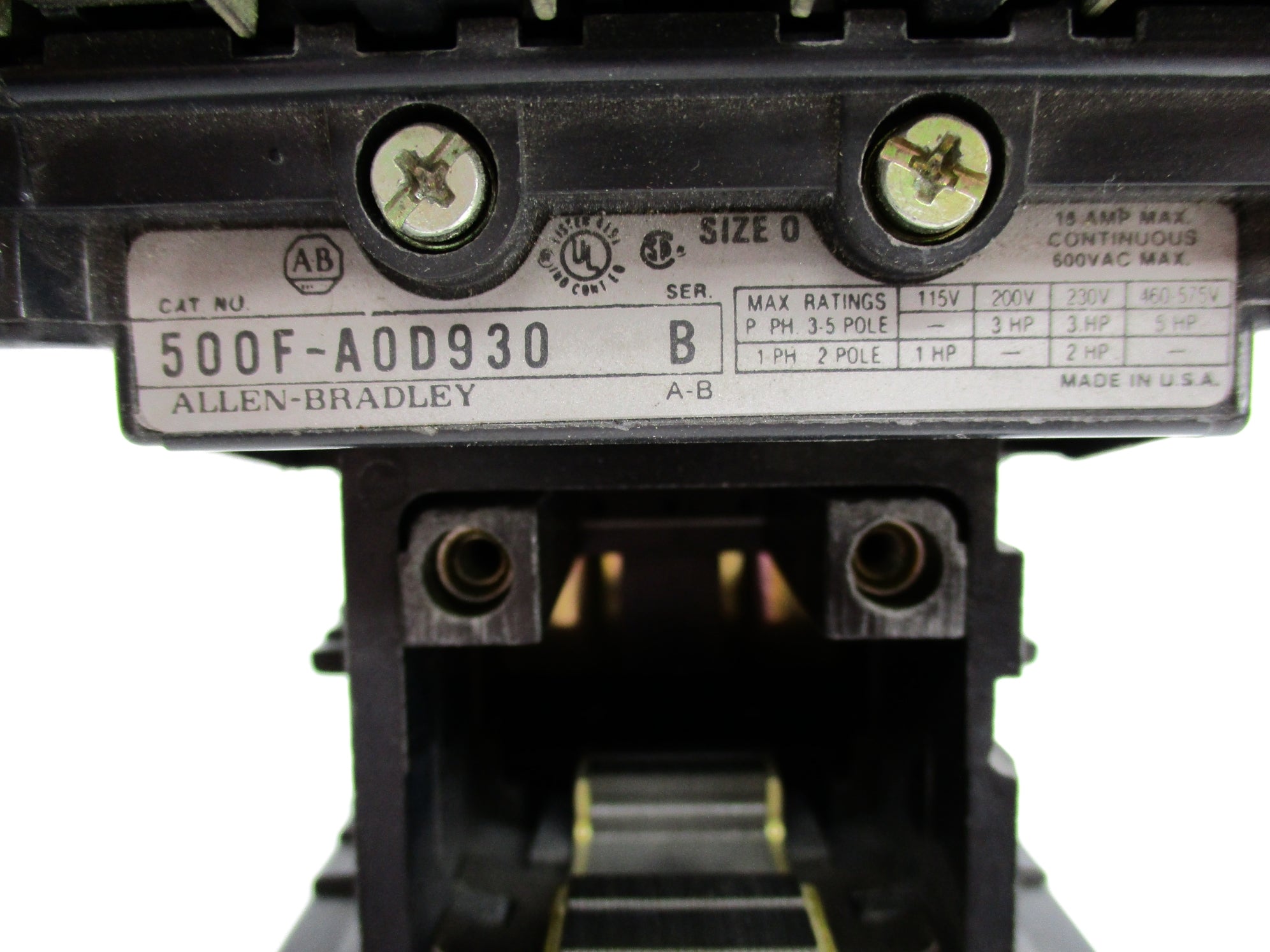 ALLEN BRADLEY 500F-AOD930 SER. B (AS PICTURED) UNMP