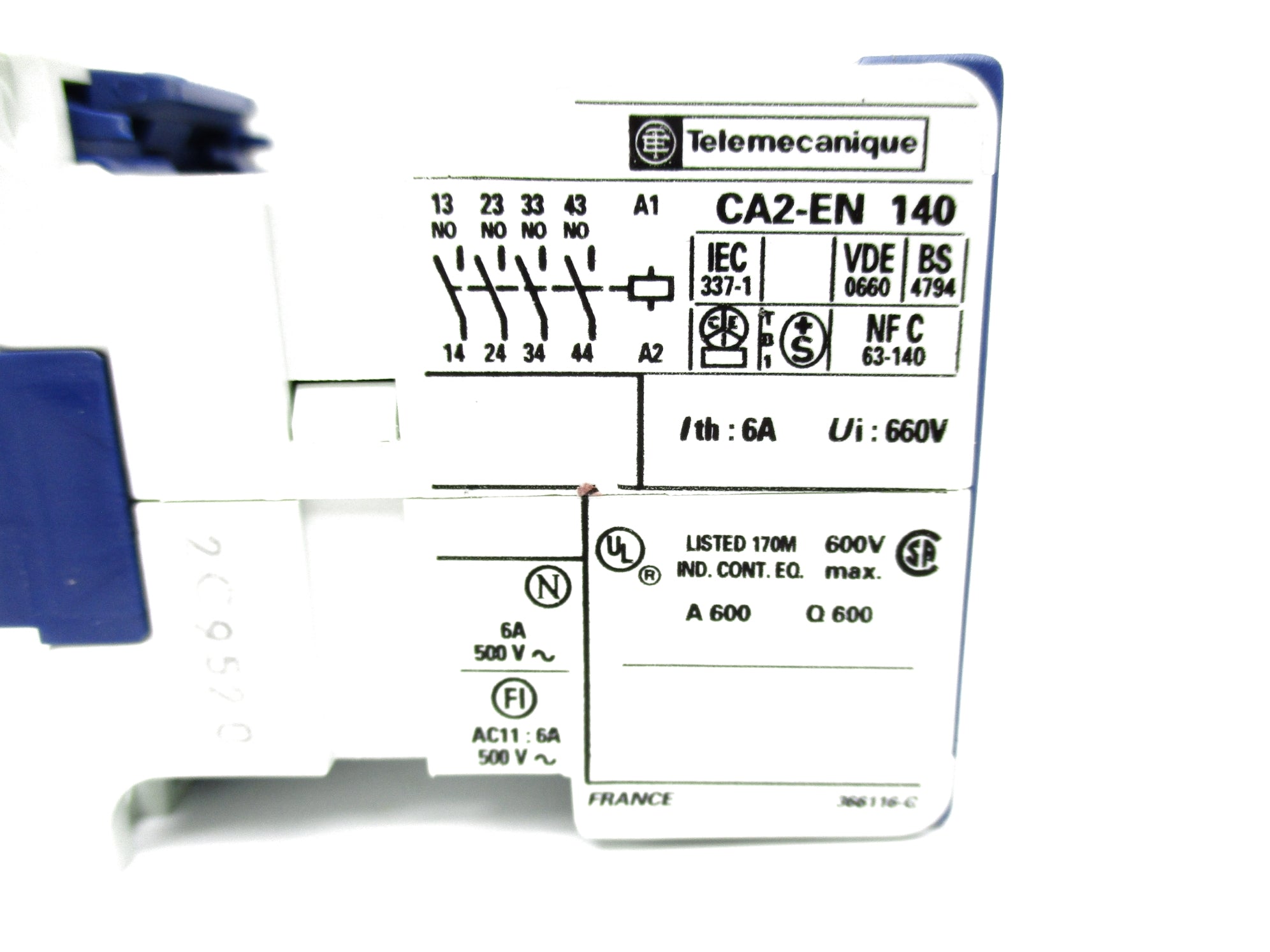 TELEMECANIQUE CA2-EN140F 120V 6A NSNP