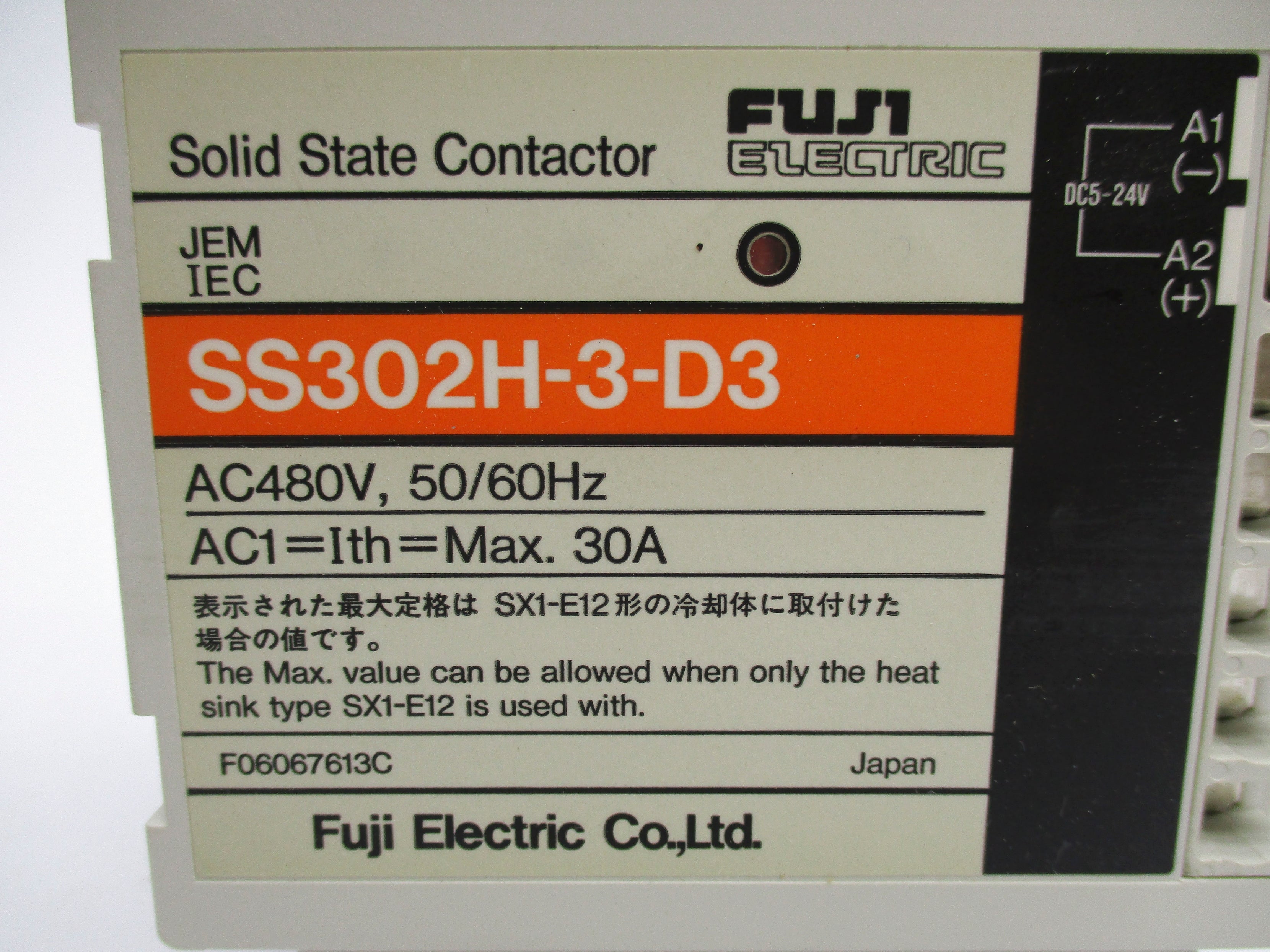 FUJI ELECTRIC SS302H-3-D3 480VAC NSMP