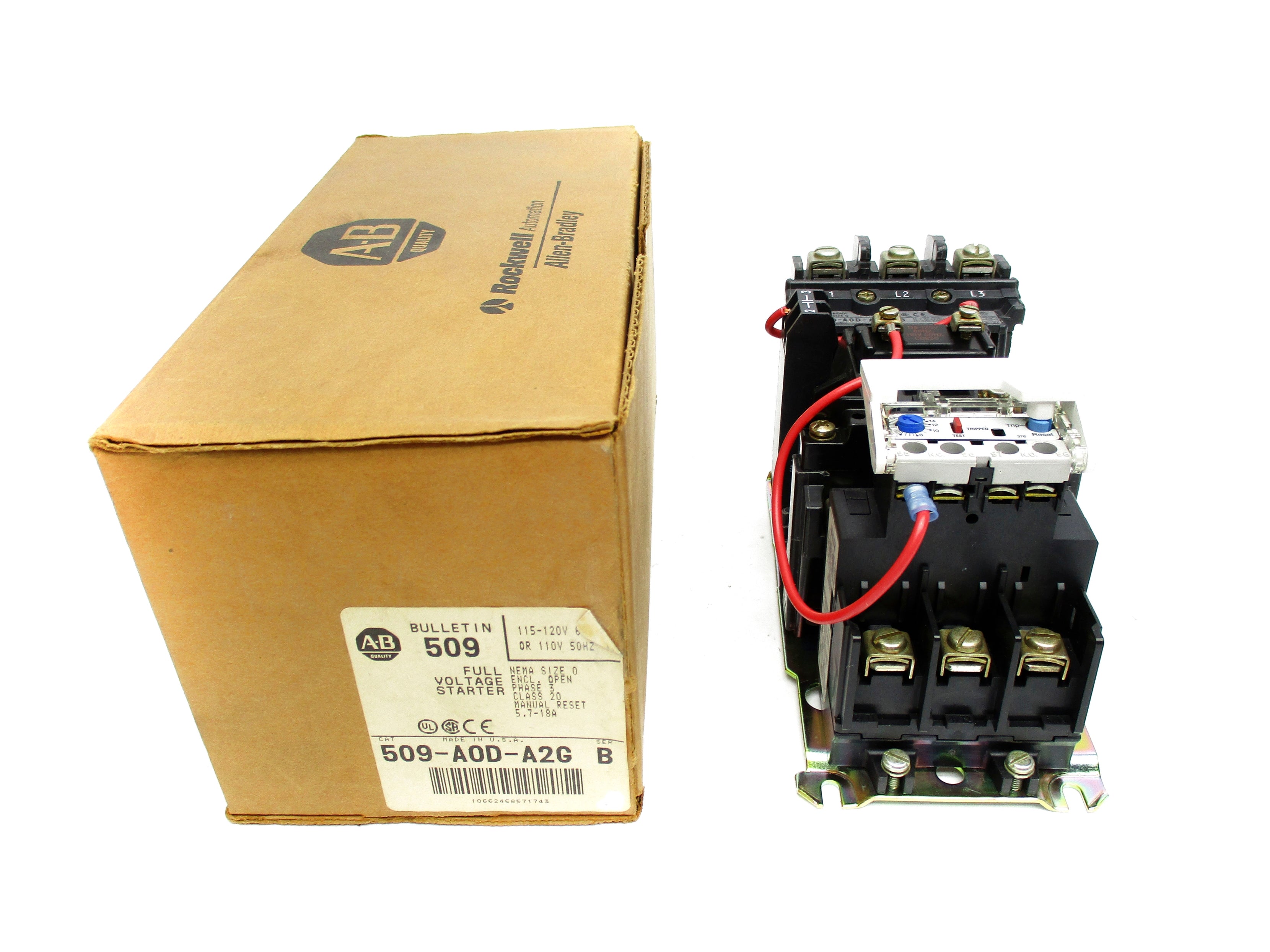 ALLEN BRADLEY 509-AOD-A2G SER. B (BR/WH) NSMP