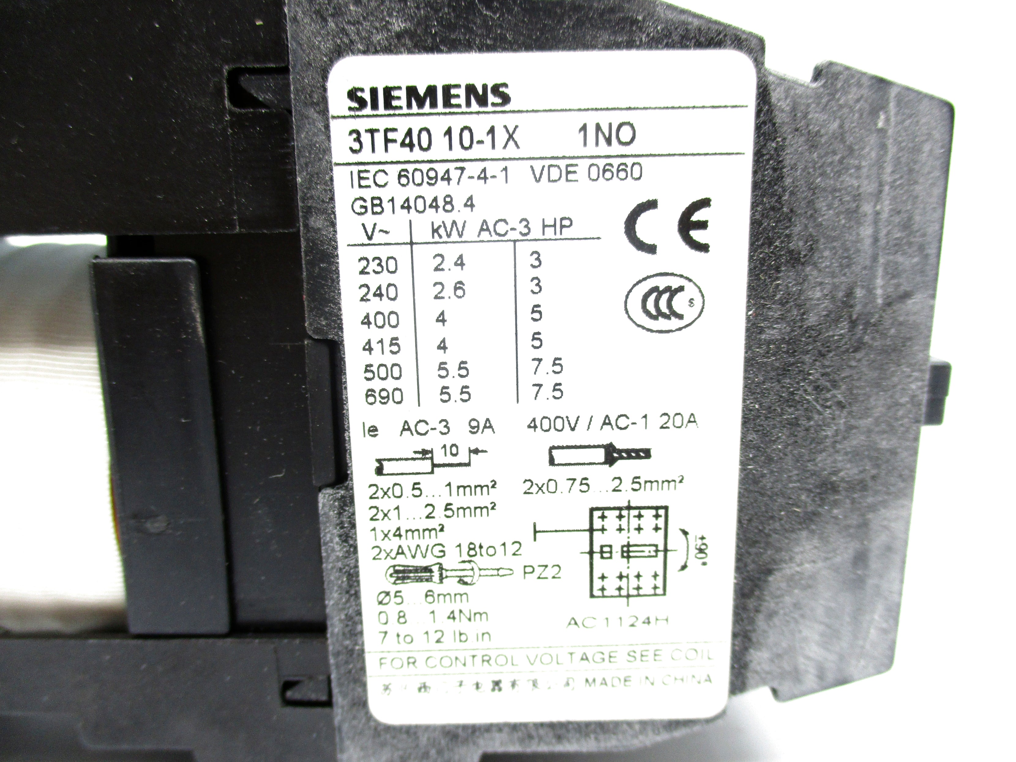 SIEMENS 3TF4010-1XB4 24VDC NSMP