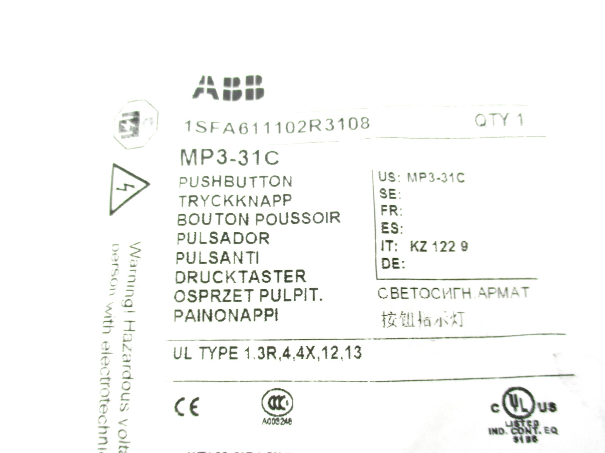 INDUSTRIAL MRO 1SFA611102R3108 MP3-31C NSMP