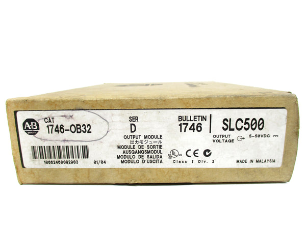 ALLEN BRADLEY 1746-OB32 SER. D 5-50VDC 0.5A NSMP