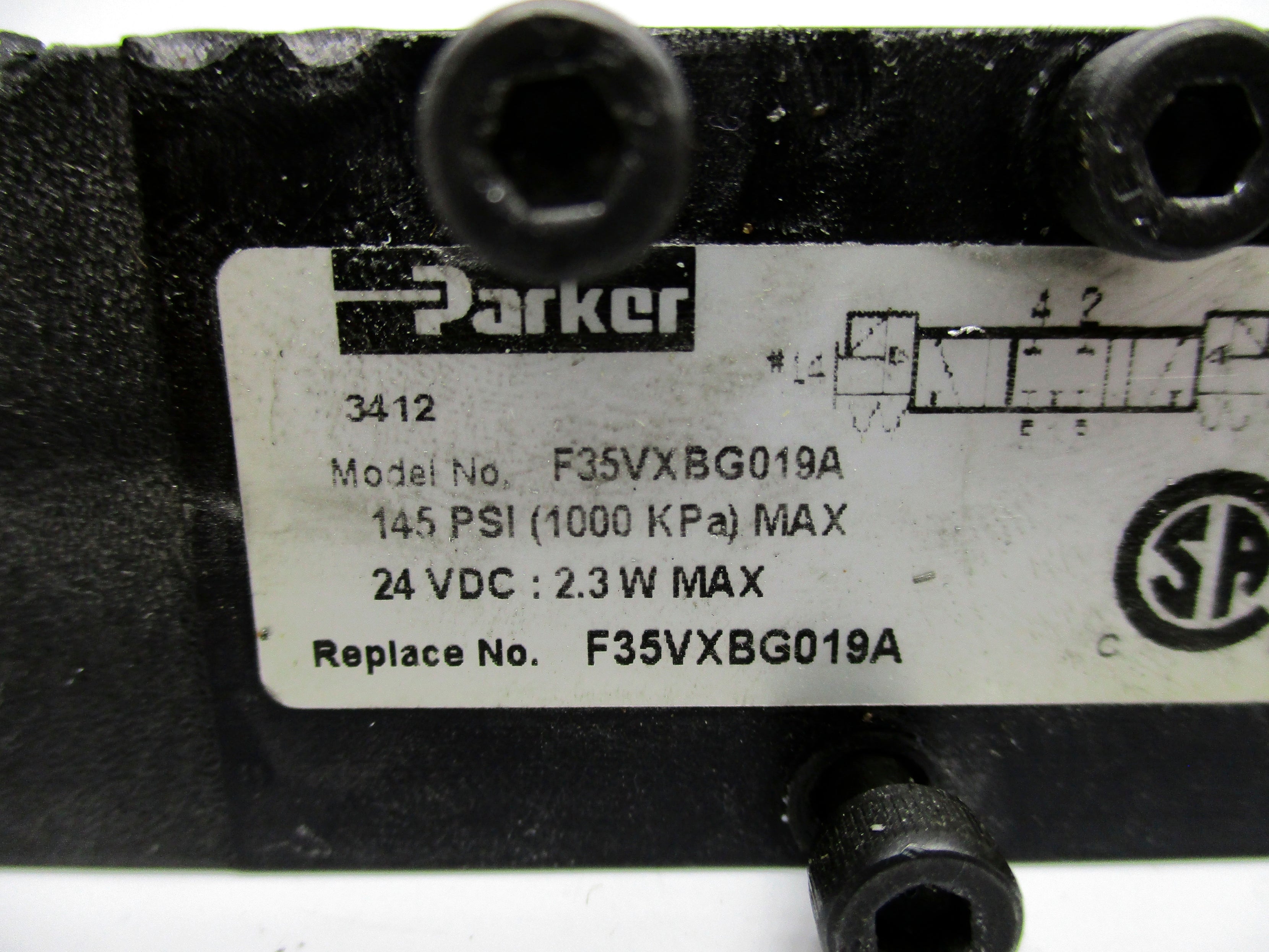 PARKER F35VXBG019A 24VDC 145PSI UNMP