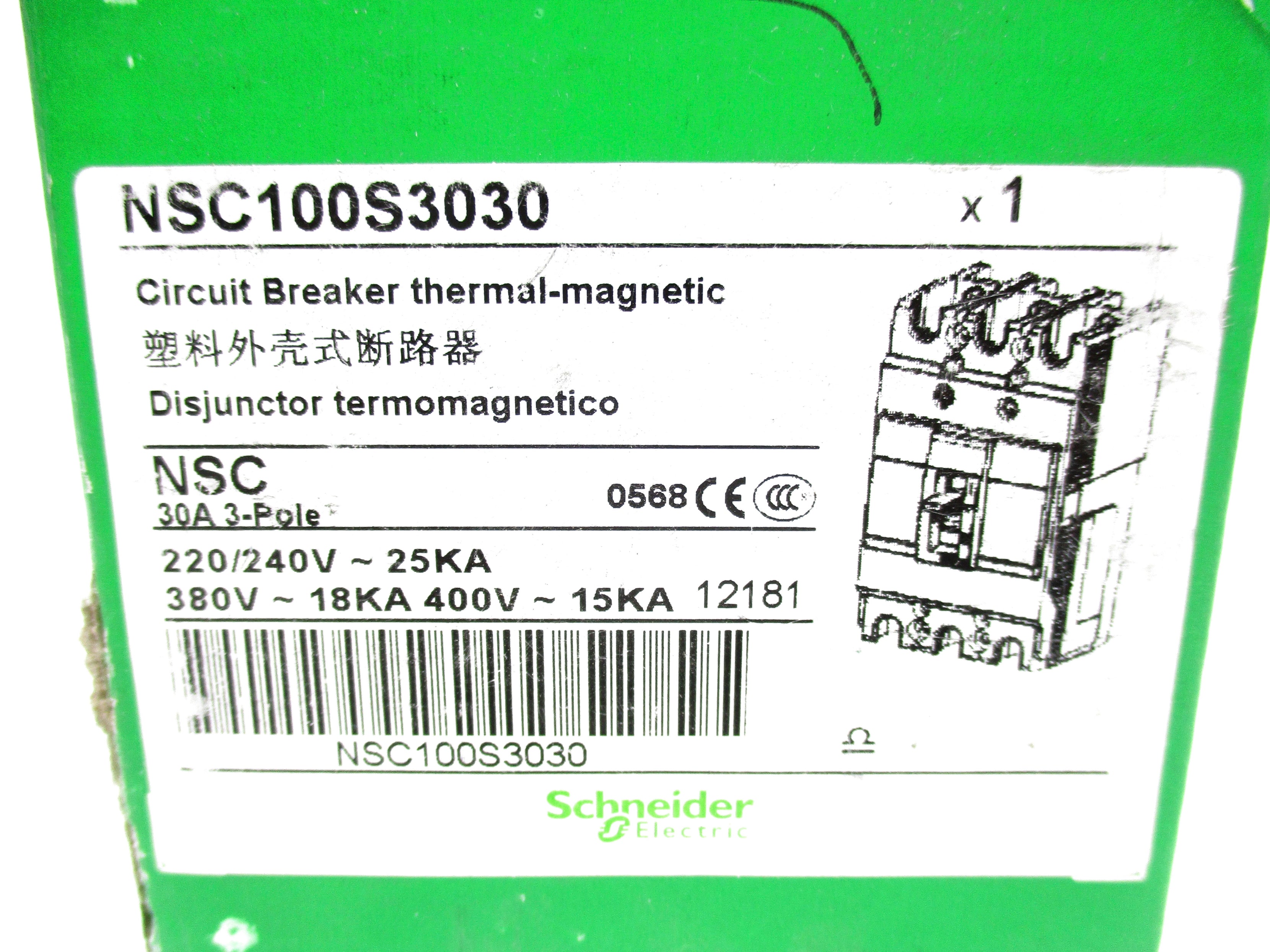 SCHNEIDER ELECTRIC NSC100S3030 30A 220/240V NSMP