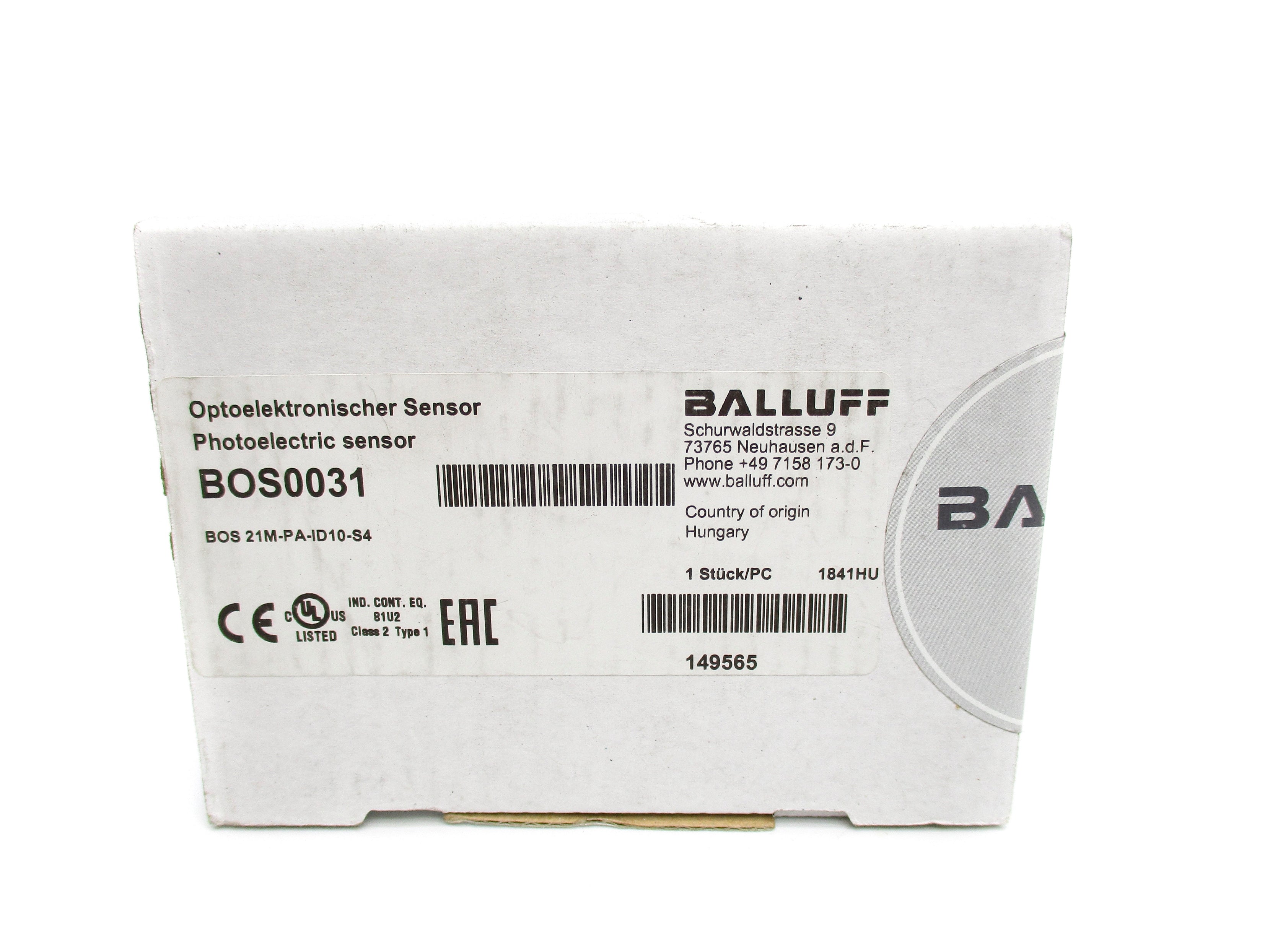 BALLUFF BOS21M-PA-ID10-S4 NSFS