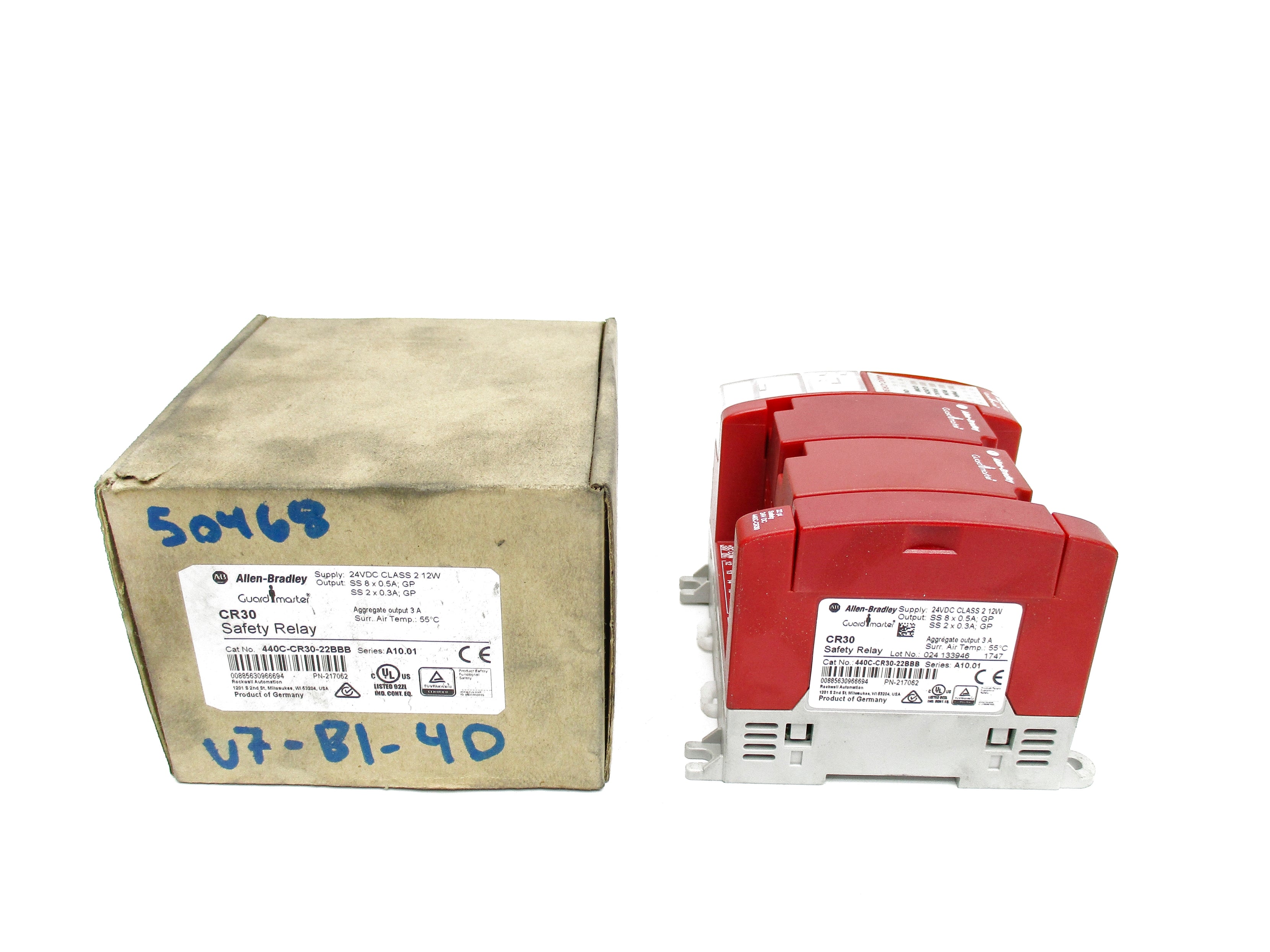 ALLEN BRADLEY 440C-CR30-22BBB SER. A10.01 3A 24VDC (BR/WH) NSMP