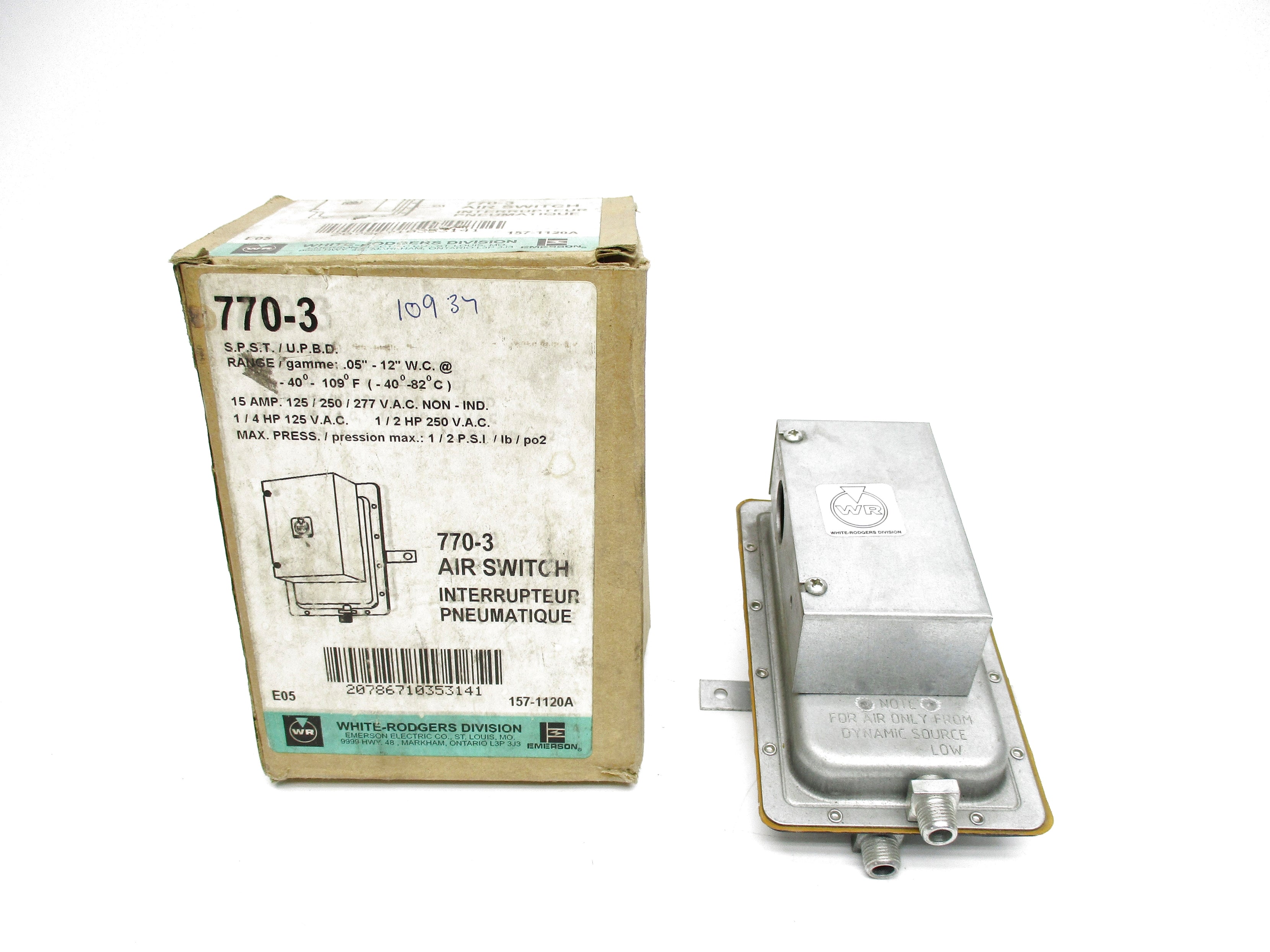 WHITE RODGERS 770-3 1/2PSI NSMP