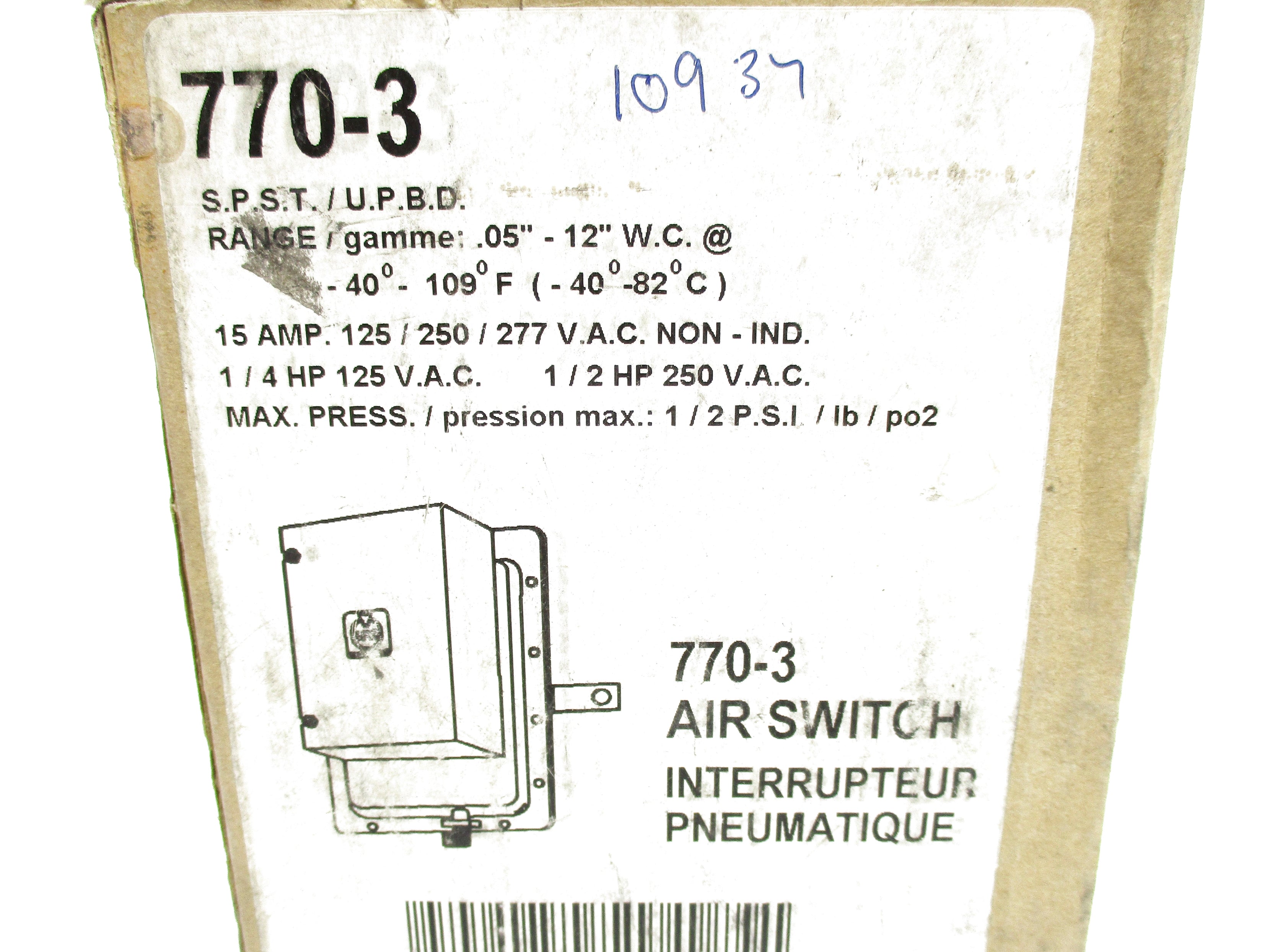 WHITE RODGERS 770-3 1/2PSI NSMP
