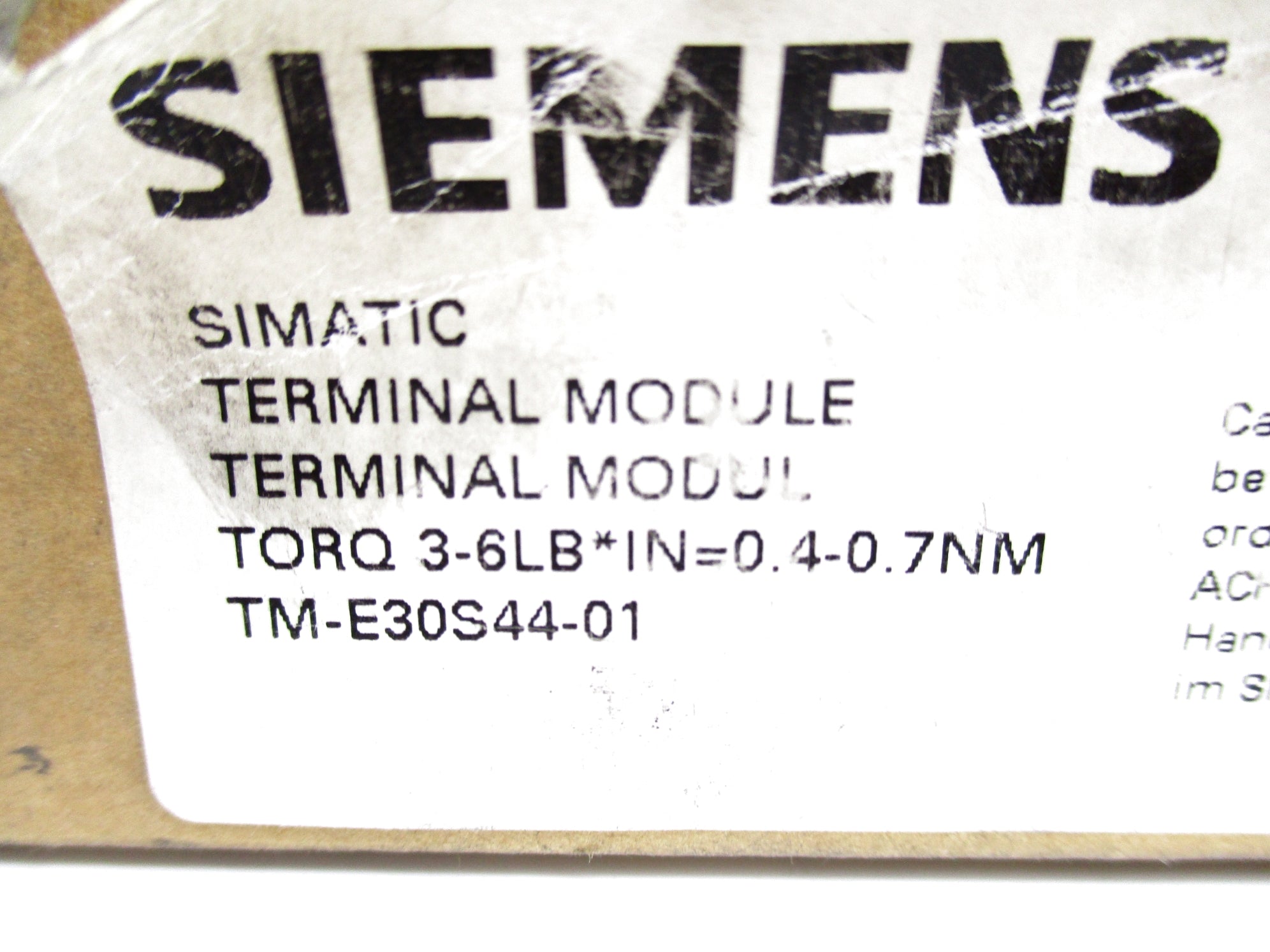 SIEMENS TM-E30S44-01 NSMP