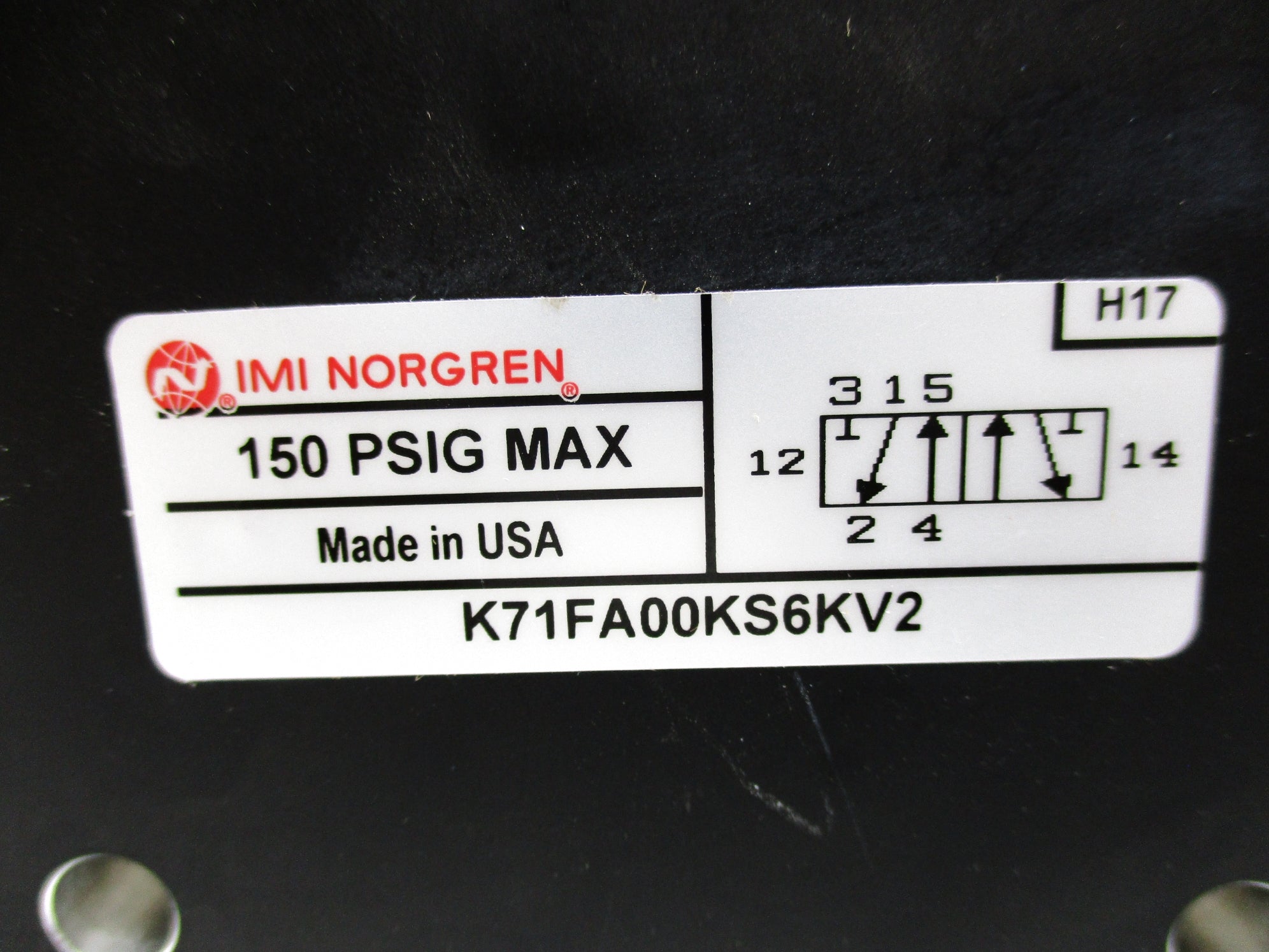 IMI NORGREN K71FA00KS6KV2 110/120V 150PSI NSMP