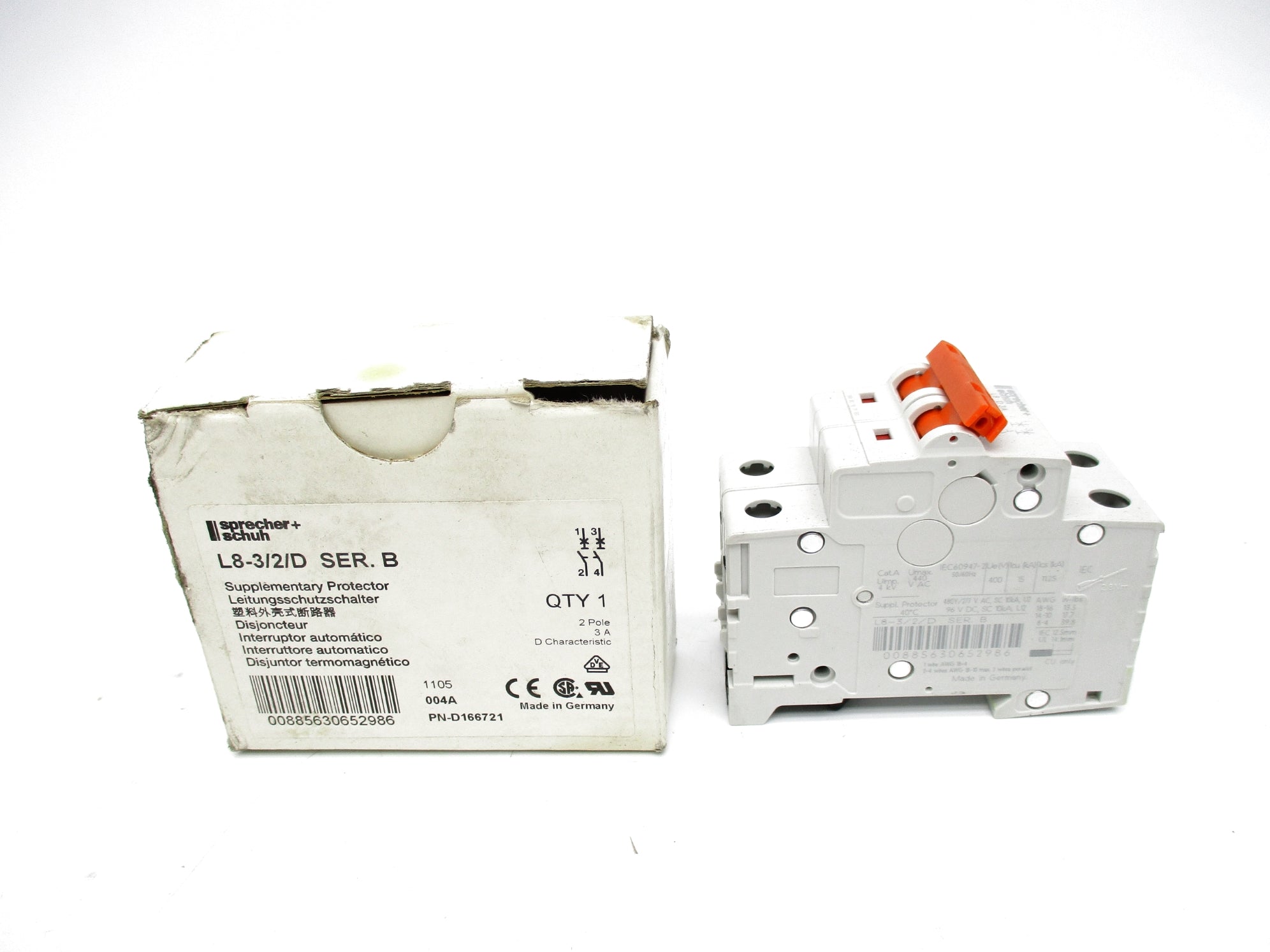 SPRECHER+SCHUH L8-3/2/D SER. B 3A 277V NSMP