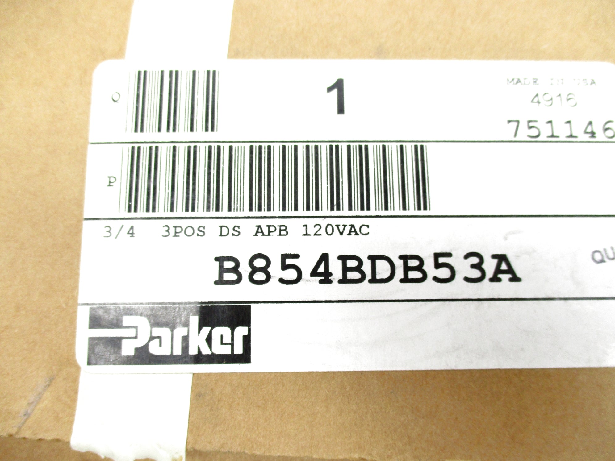 PARKER B854BDB53A 120VAC 145PSI NSMP