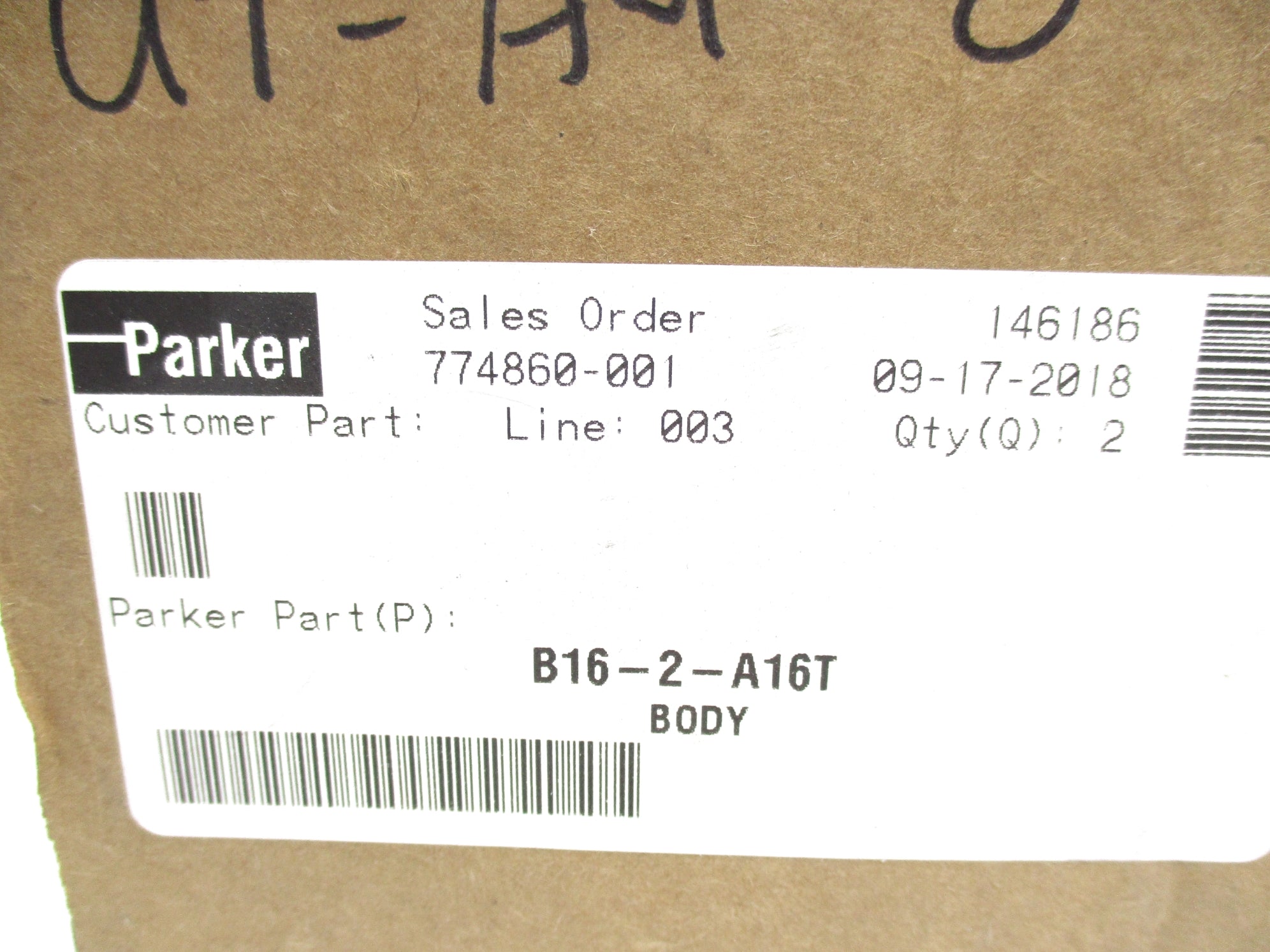 PARKER B16-2-A16T NSMP