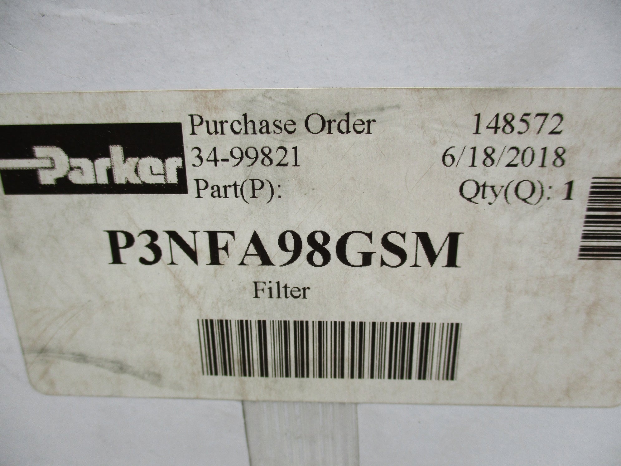 PARKER P3NFA98GSM 250PSI 1" NSMP
