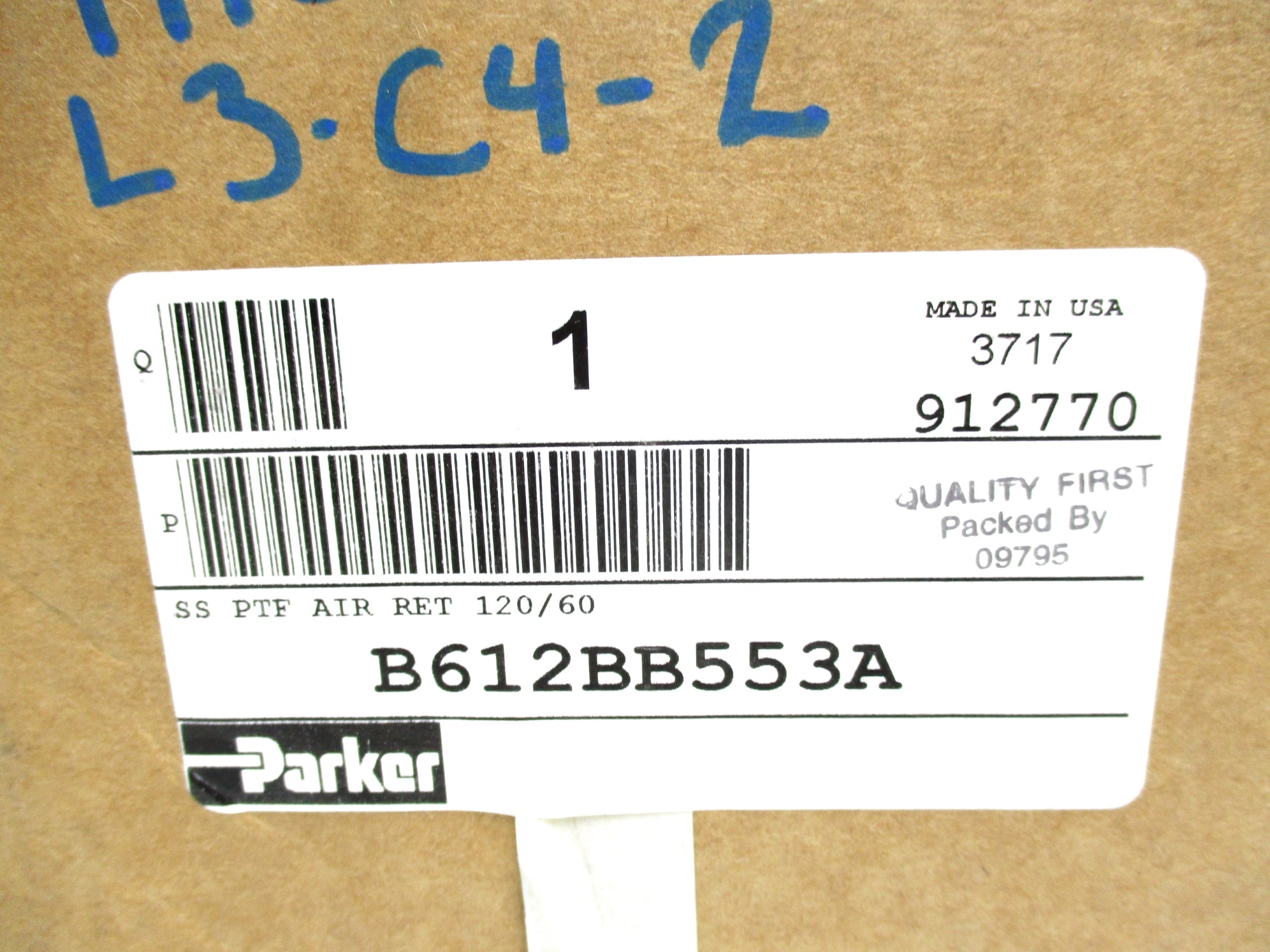 PARKER B612BB553A 145PSI 120/60 NSMP