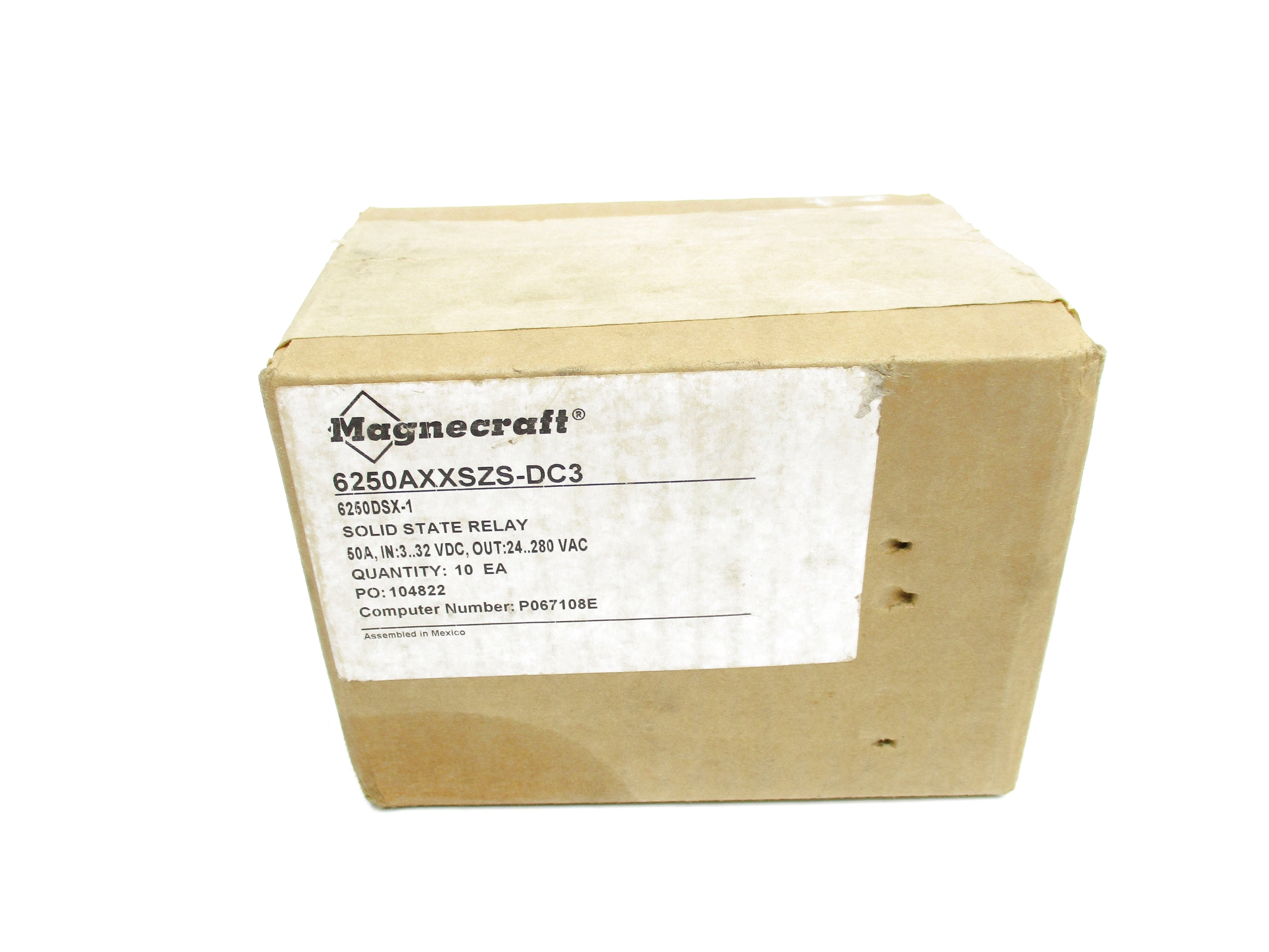 MAGNECRAFT 6250AXXSZS-DC3 280VAC 50A (PKG OF 10) NSFS