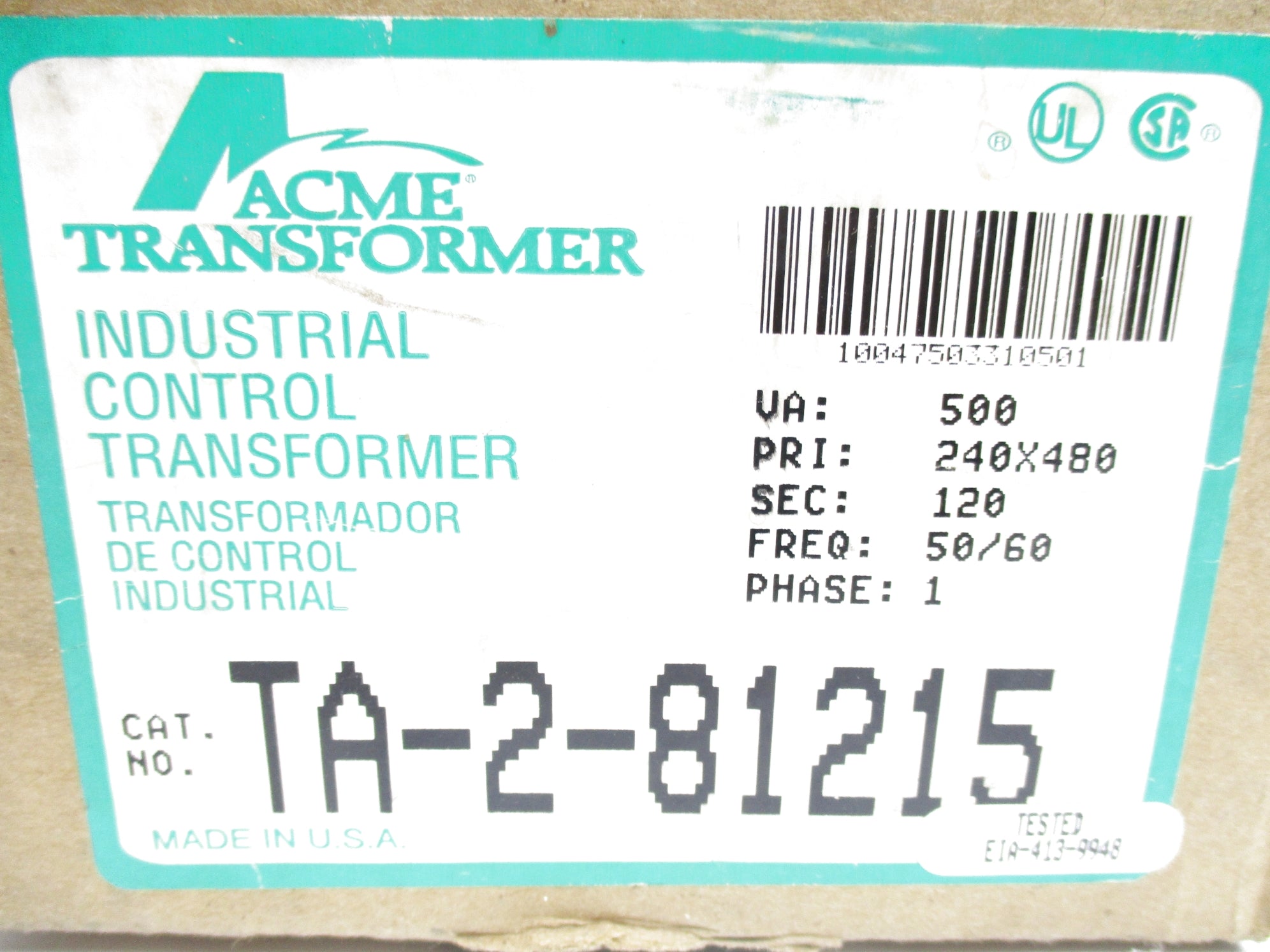 ACME TRANSFORMER TA-2-81215 NSMP