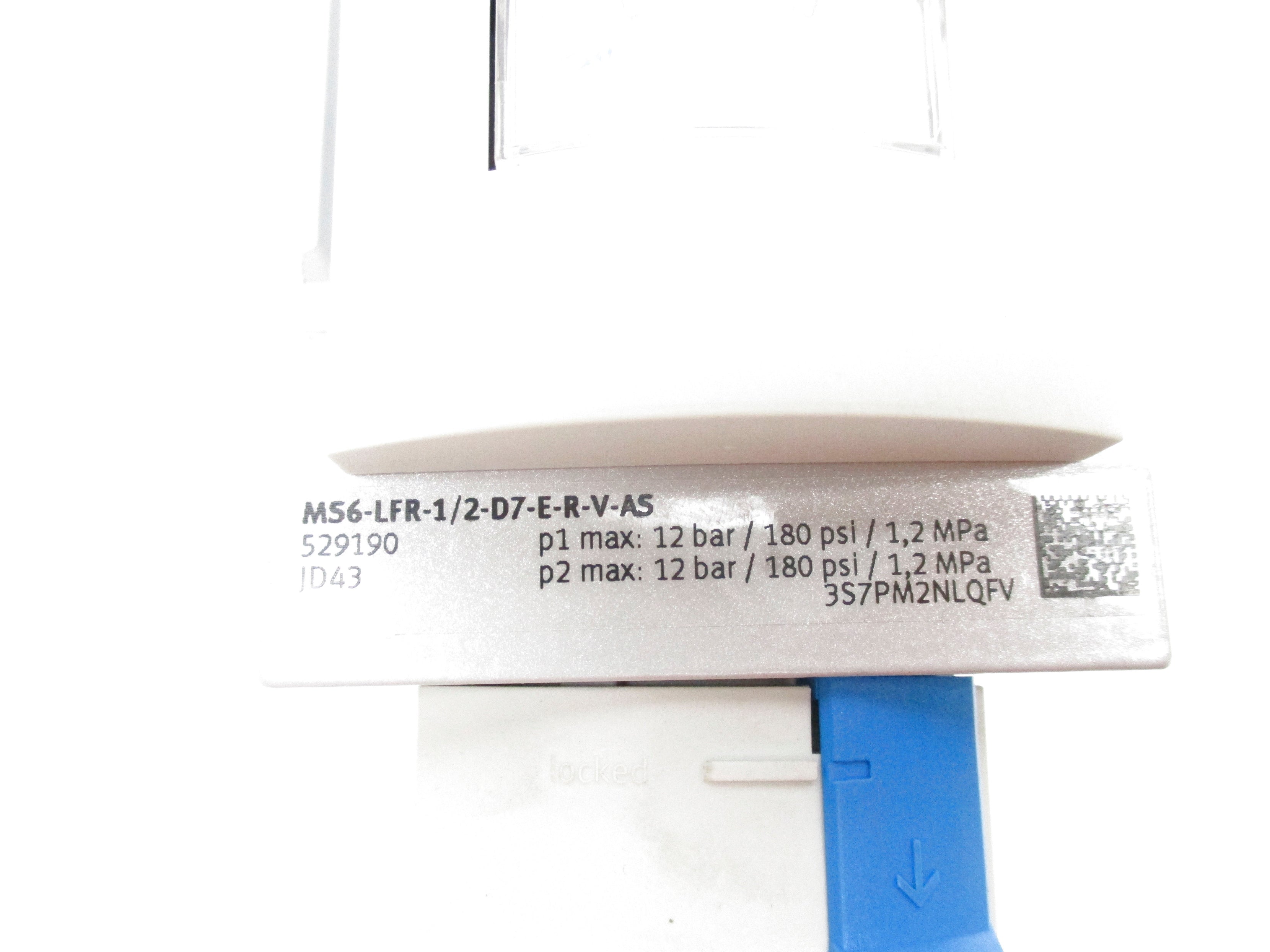 FESTO MS6-LFR-1/2-D7-E-R-V-AS 180PSI NSNP