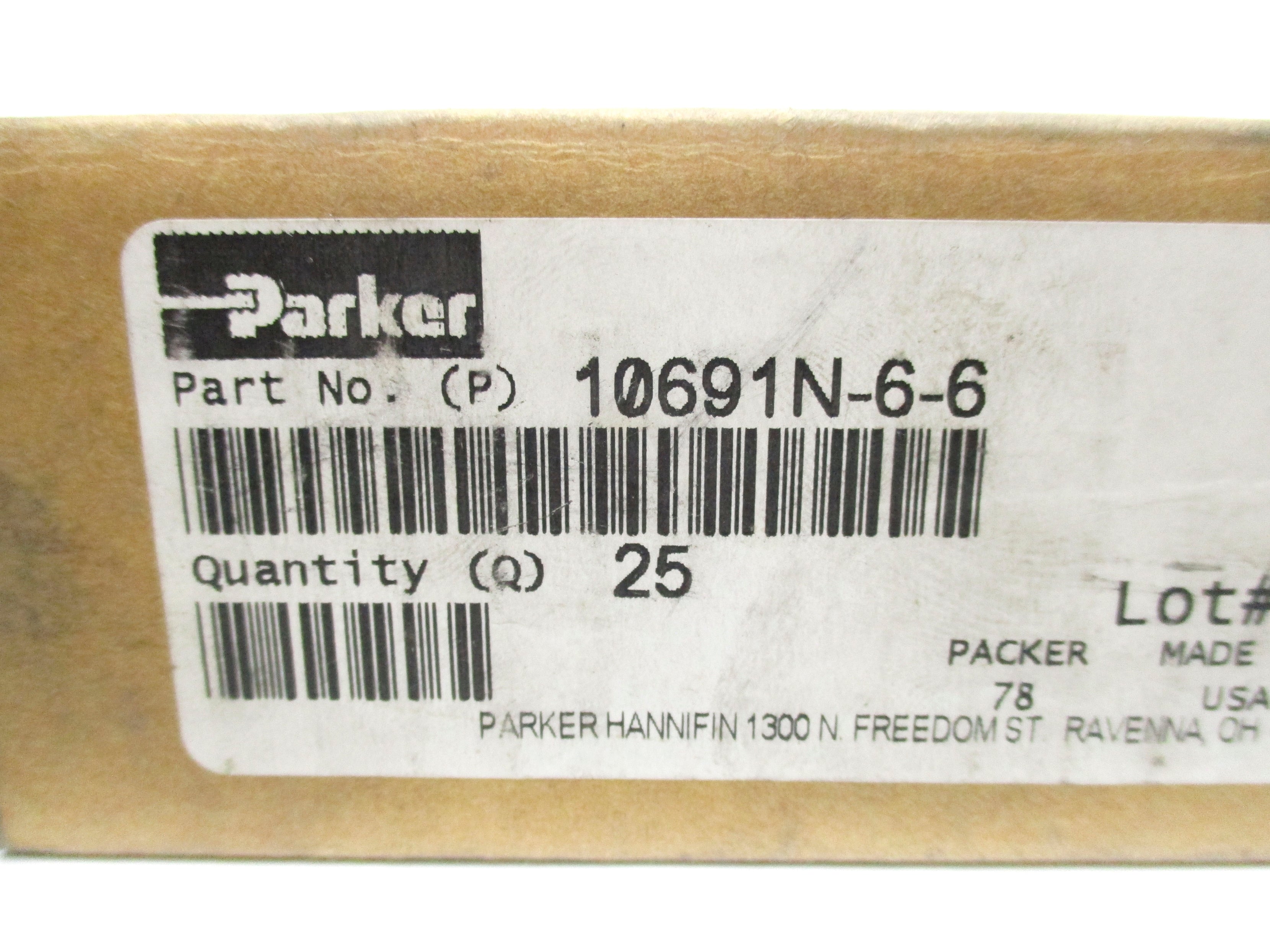 PARKER 10691N-6-6 (PKG OF 25) NSMP