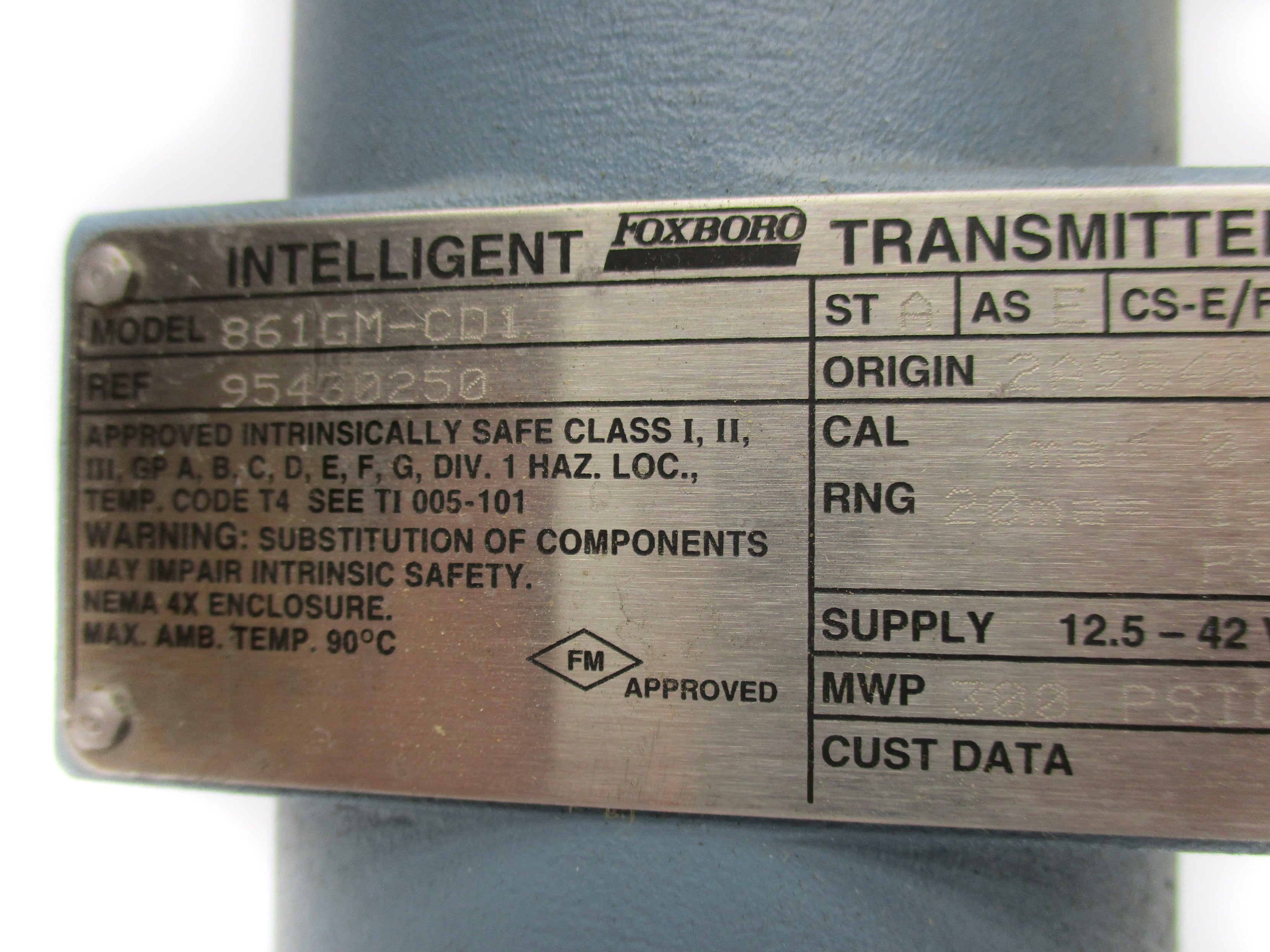 FOXBORO 861GM-CD1 300PSIG NSNP