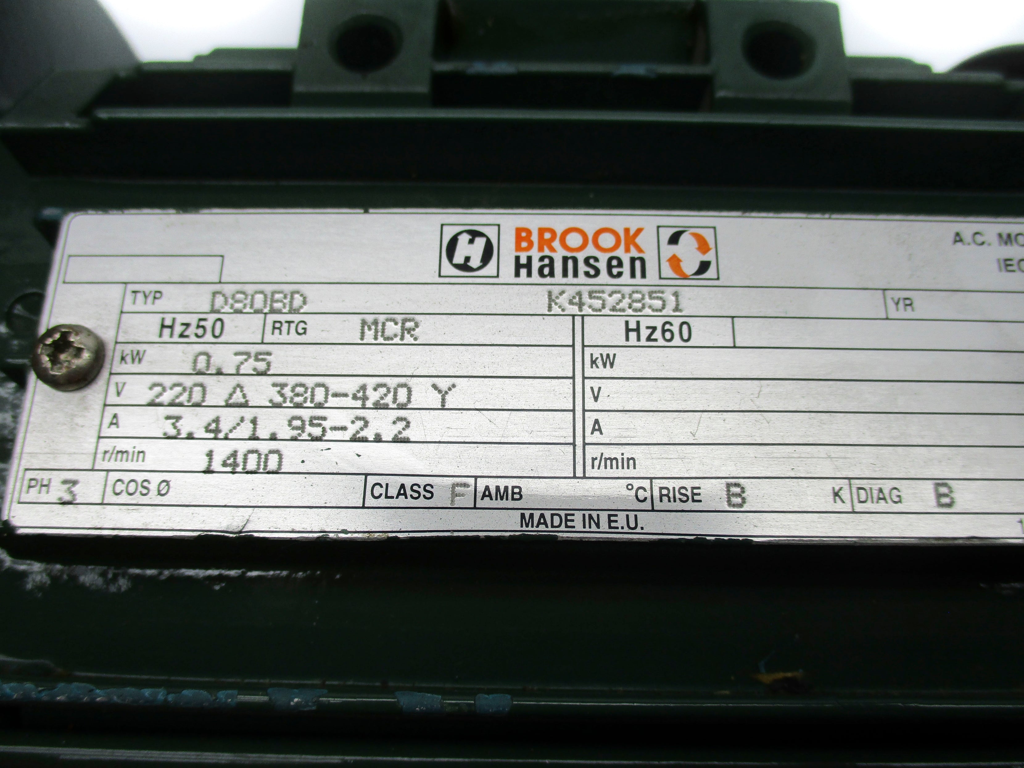 BROOK HANSEN D80BDK452851 UNMP