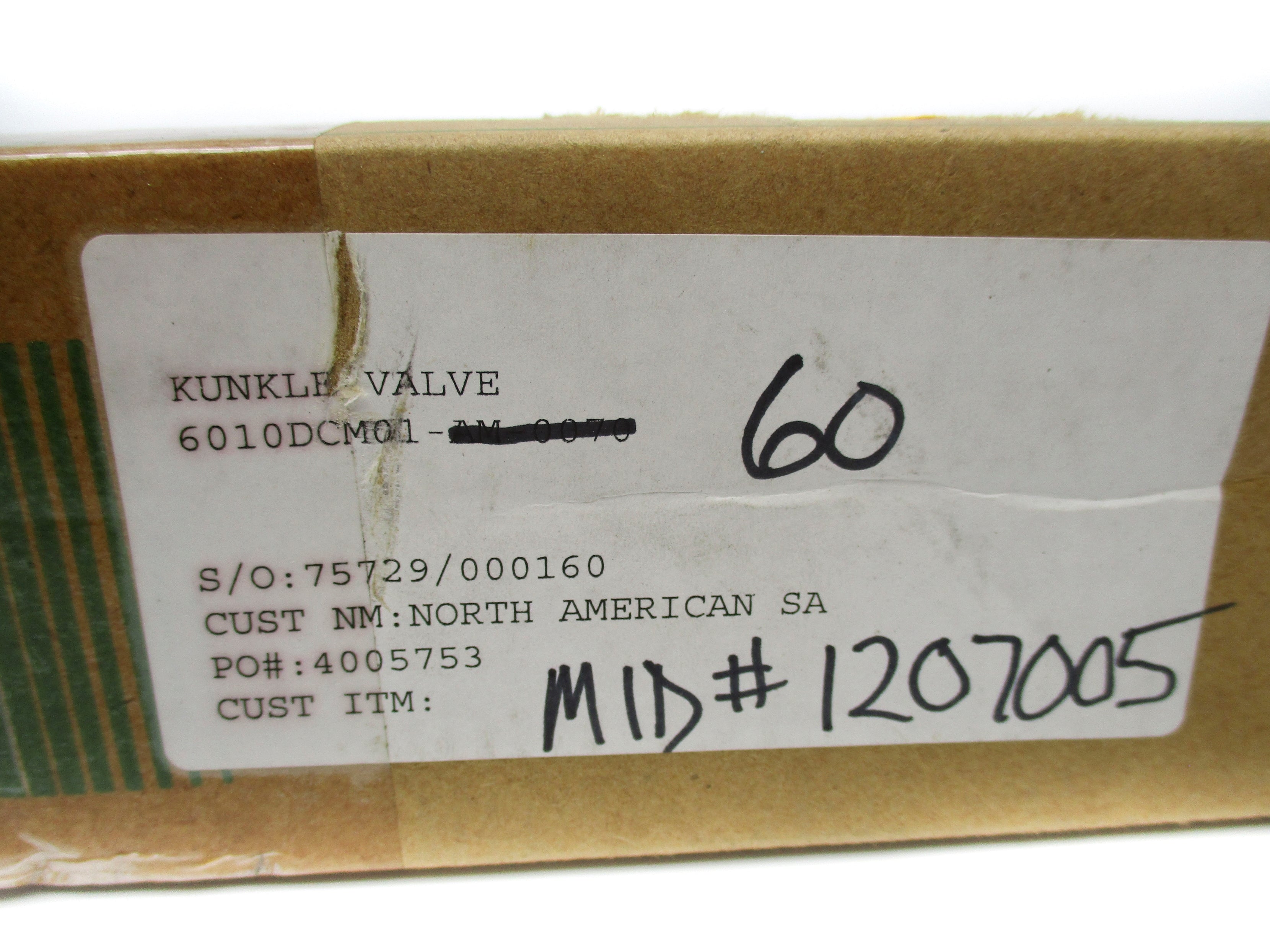 KUNKLE 6010DCM01-LM 60.0PSI NSMP