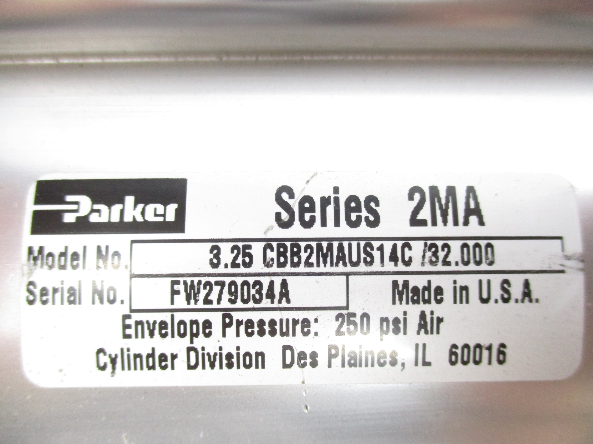 PARKER 3.25CBB2MAUS14C/32.000 250PSI NSNP