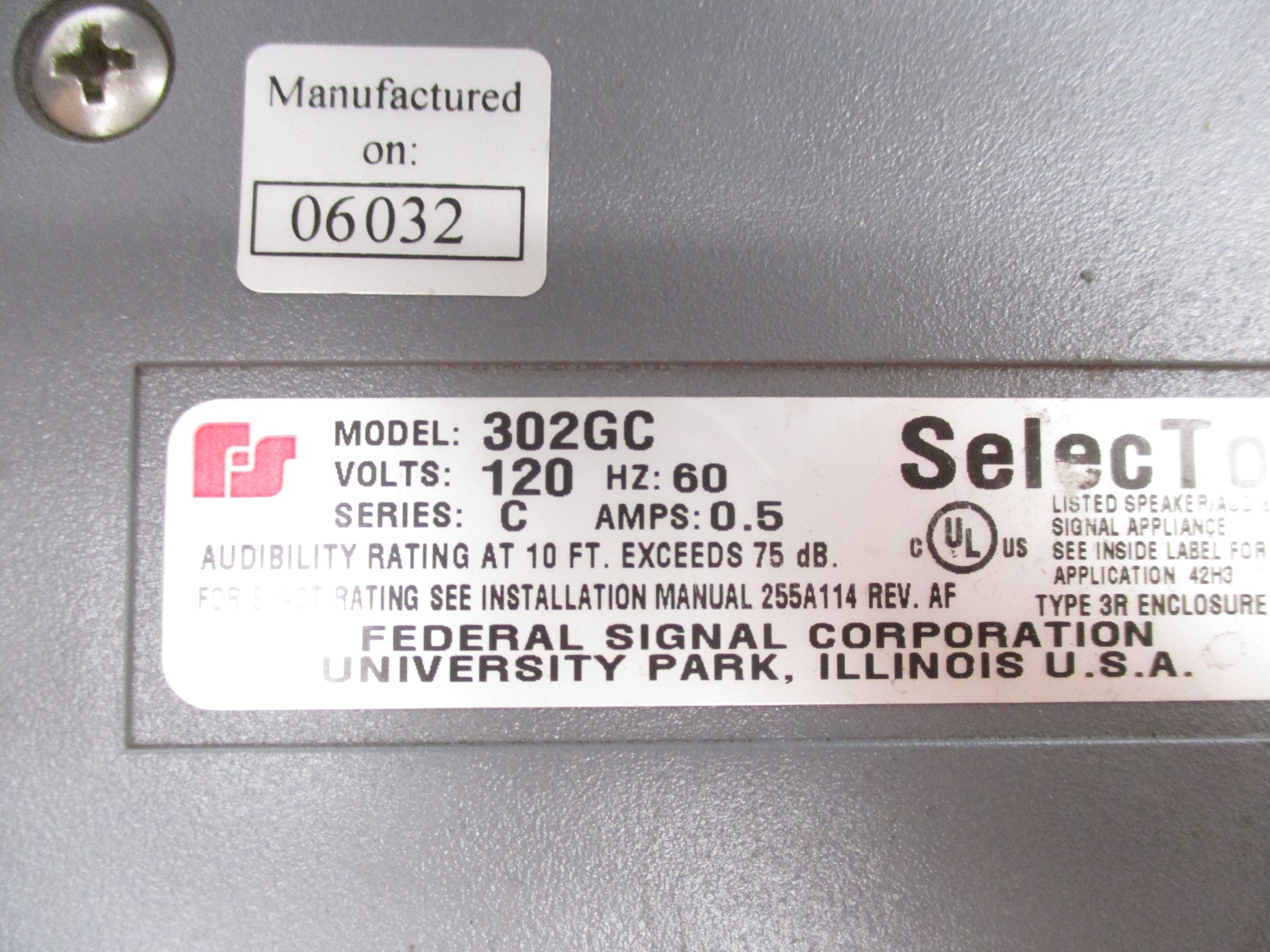 INDUSTRIAL SPARE PART 302GC SER. C NSNP