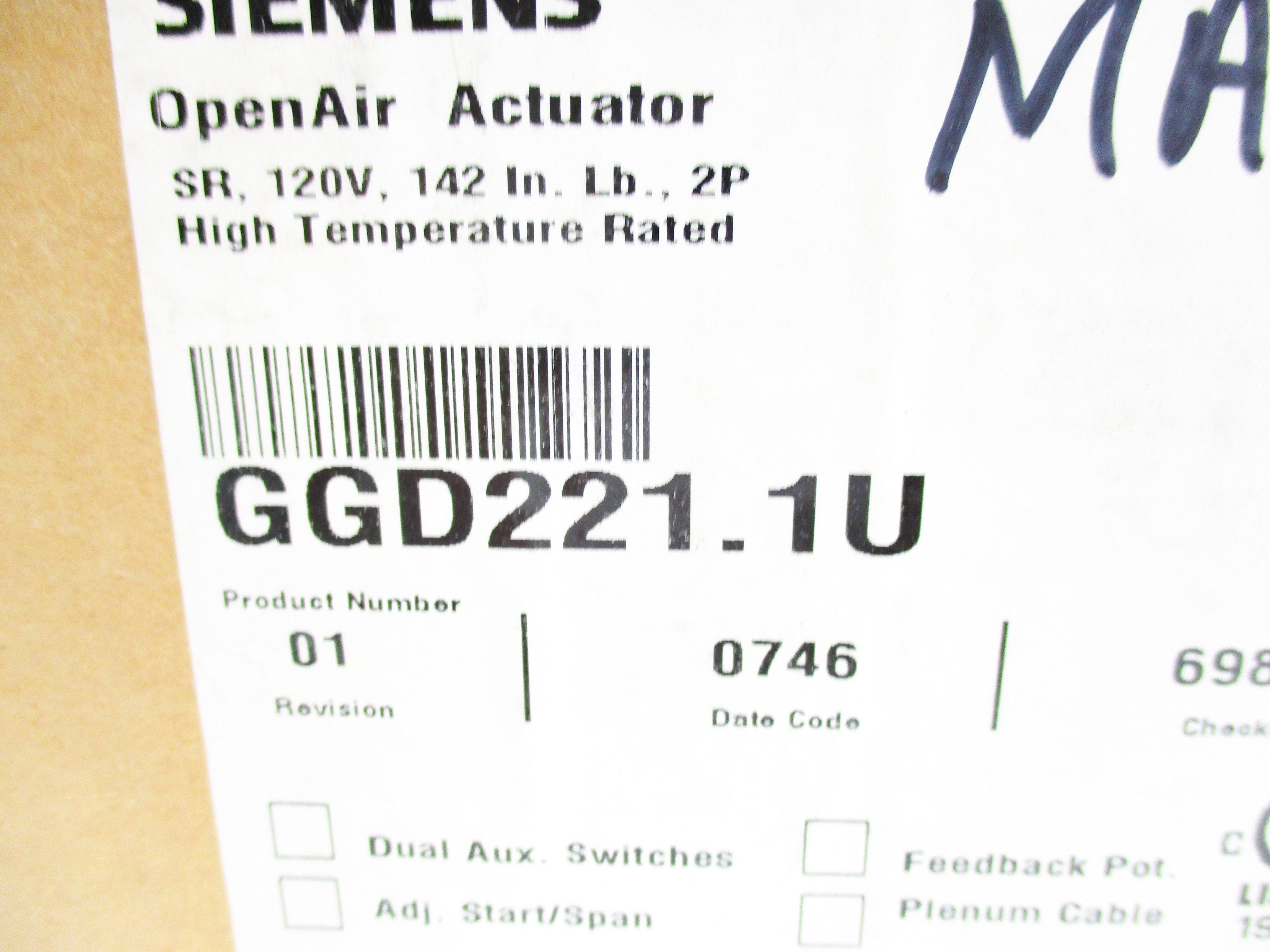 SIEMENS GGD221.1U NSMP
