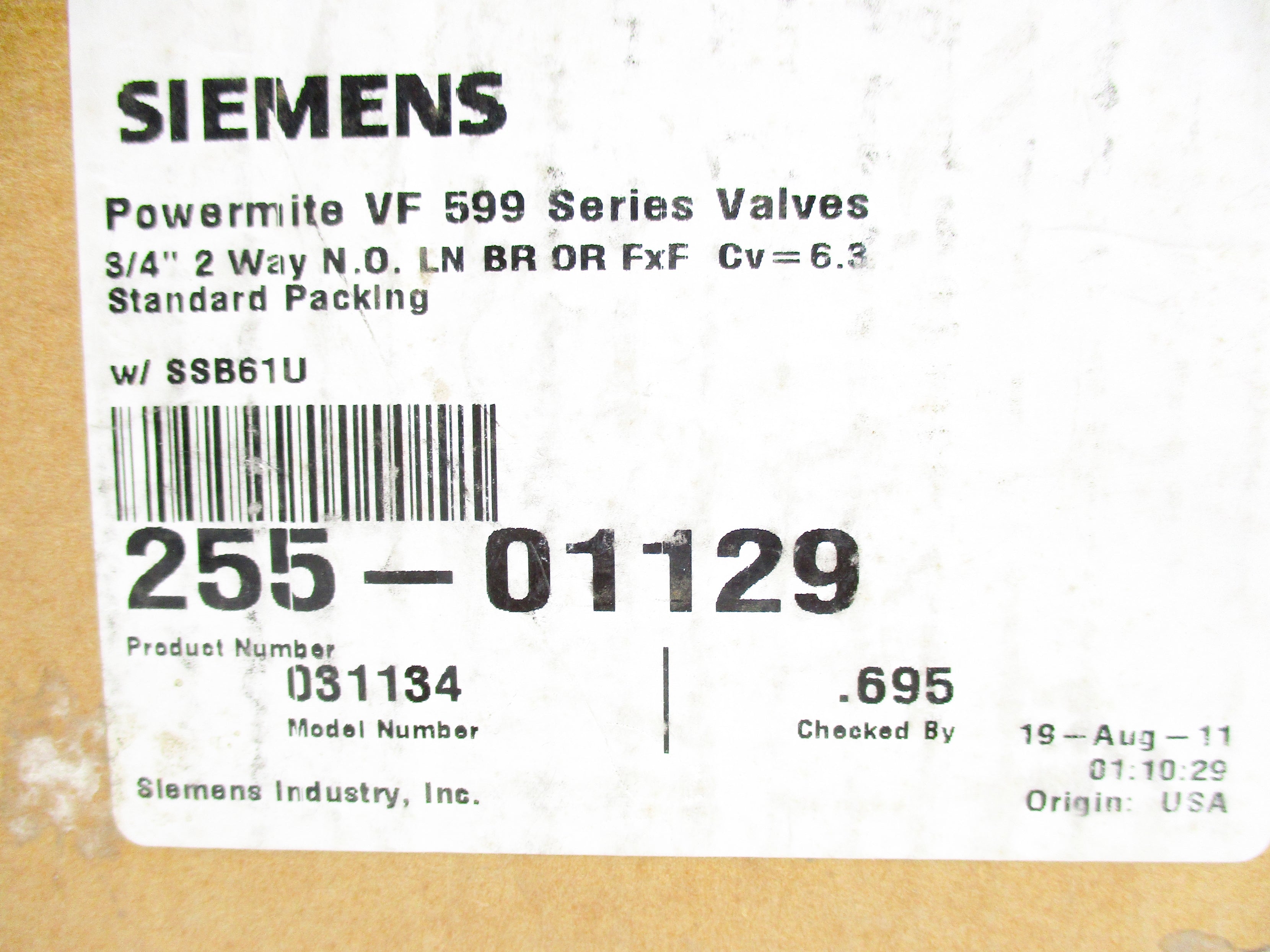 SIEMENS 255-01129 24VAC NSMP