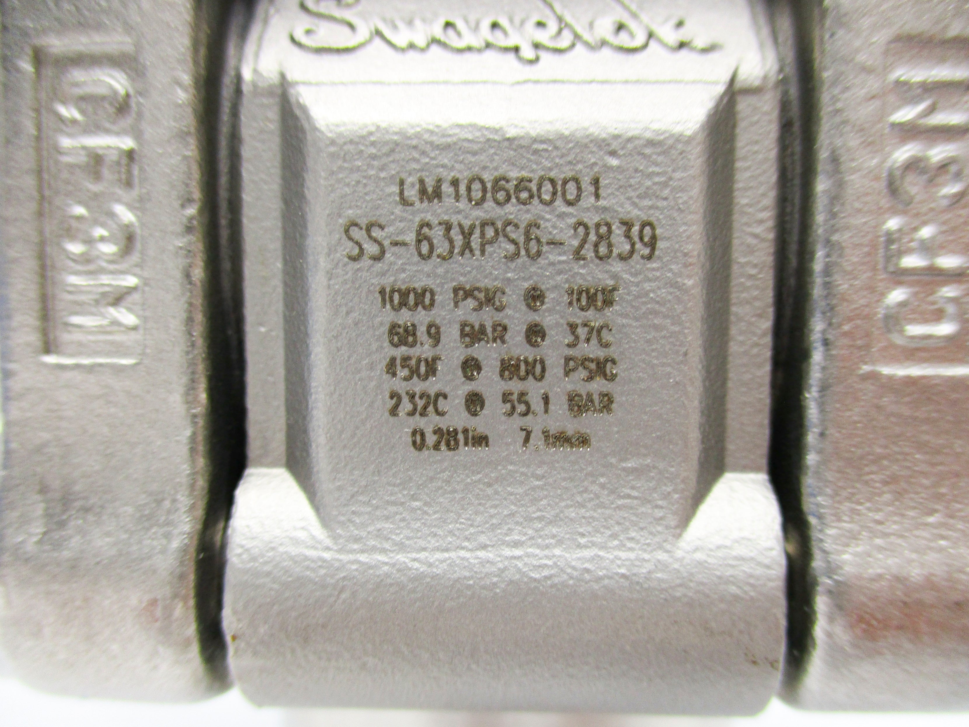 SWAGELOK SS-63XPS6-2839 1000PSIG NSMP