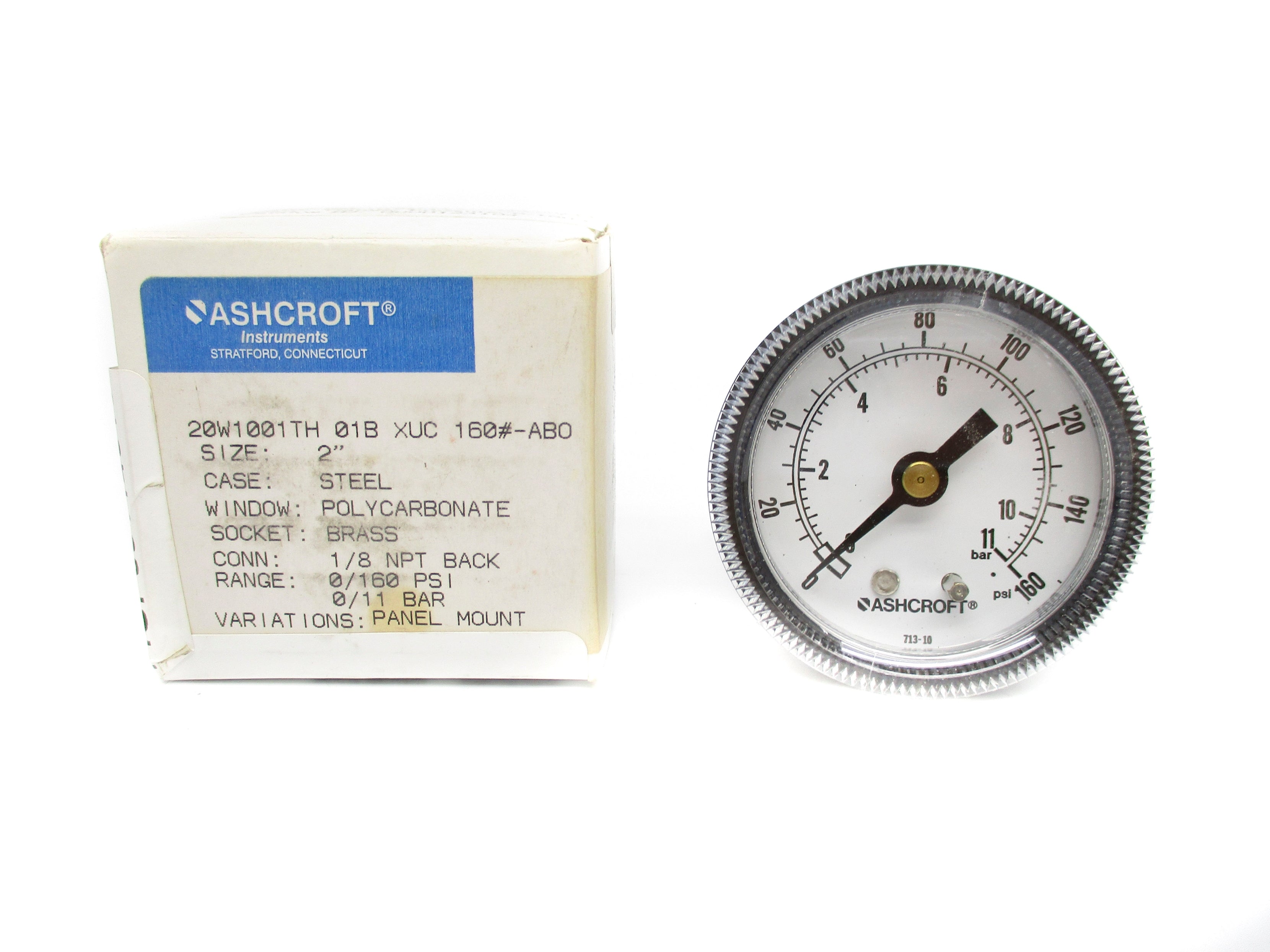 ASHCROFT 20W1001TH01BXUC160-ABO  0-160PSI NSMP
