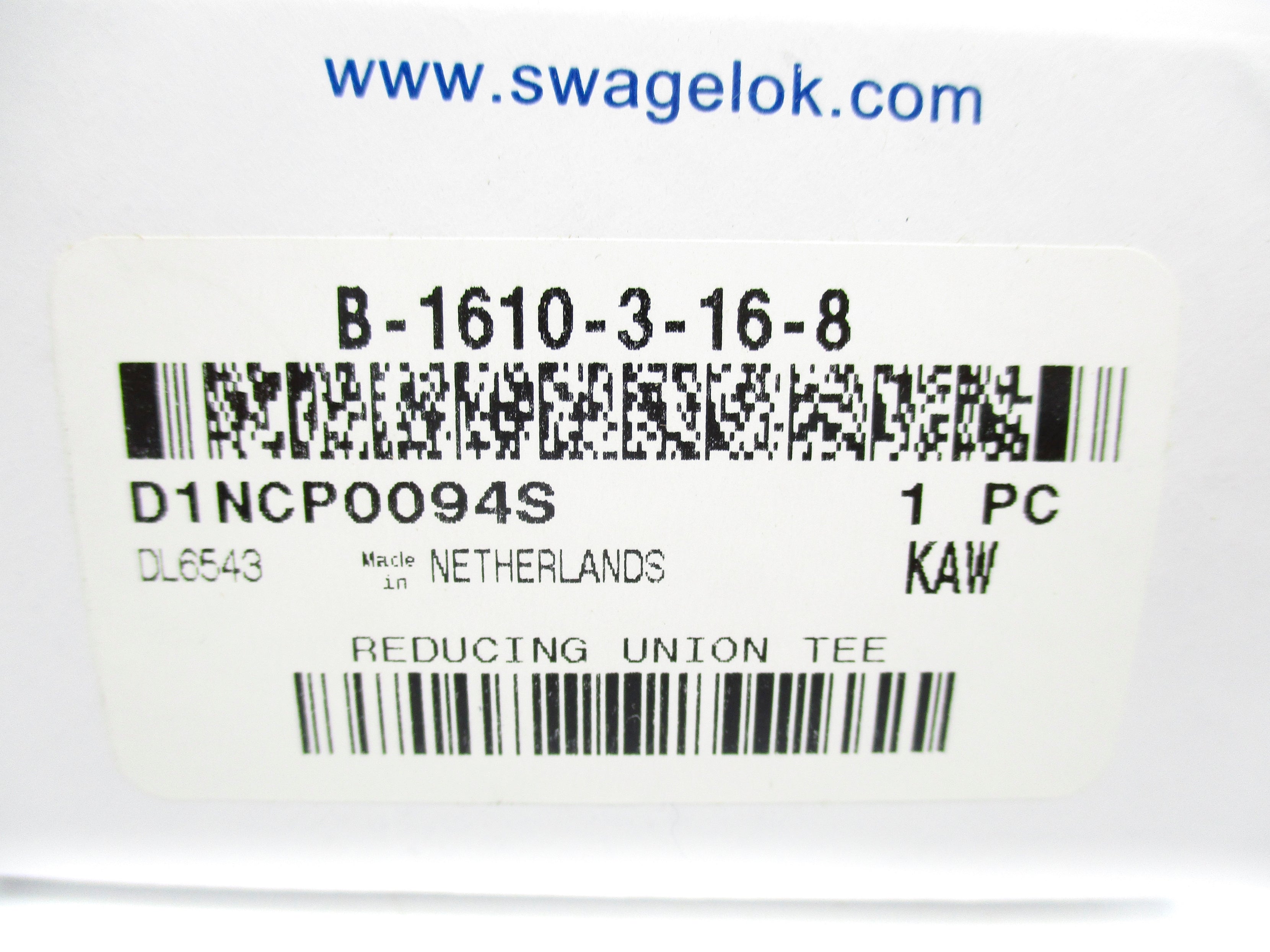 SWAGELOK B-1610-3-16-8 NSMP