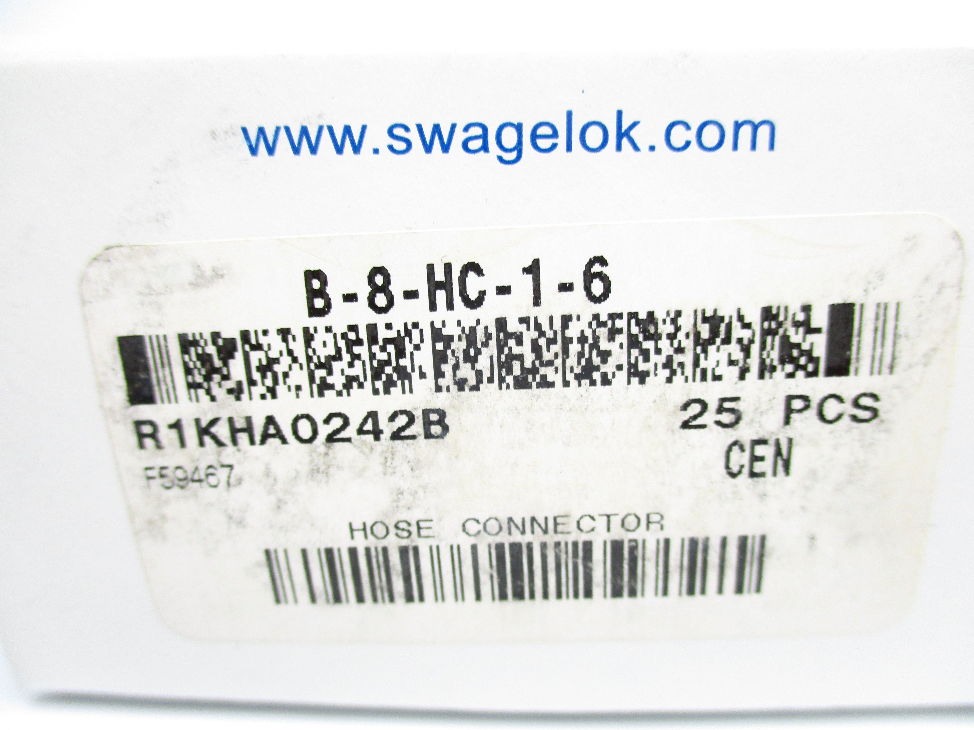 SWAGELOK B-8-HC-1-6 (PKG OF 25) NSMP