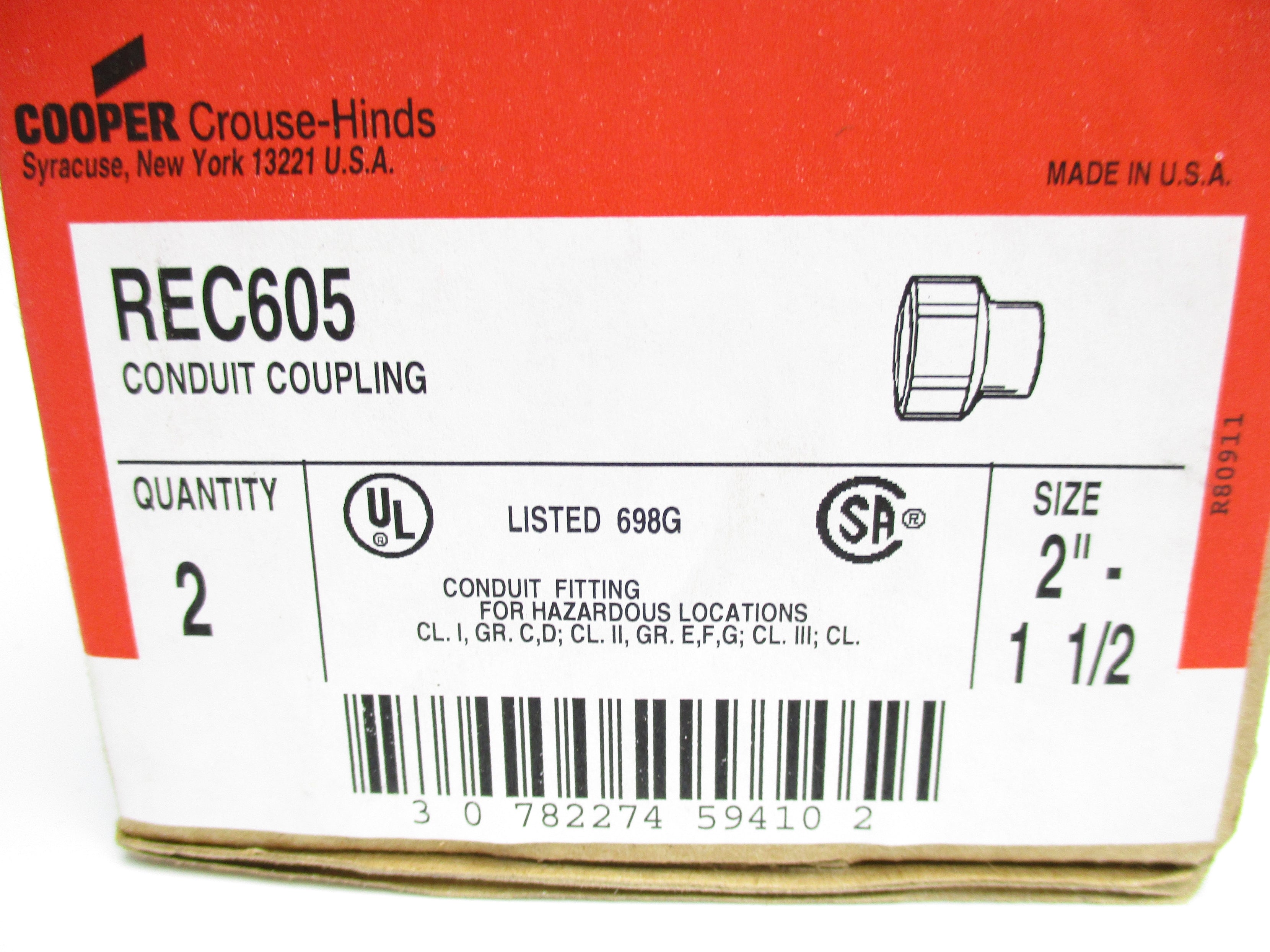COOPER CROUSE HINDS REC605 NSNP