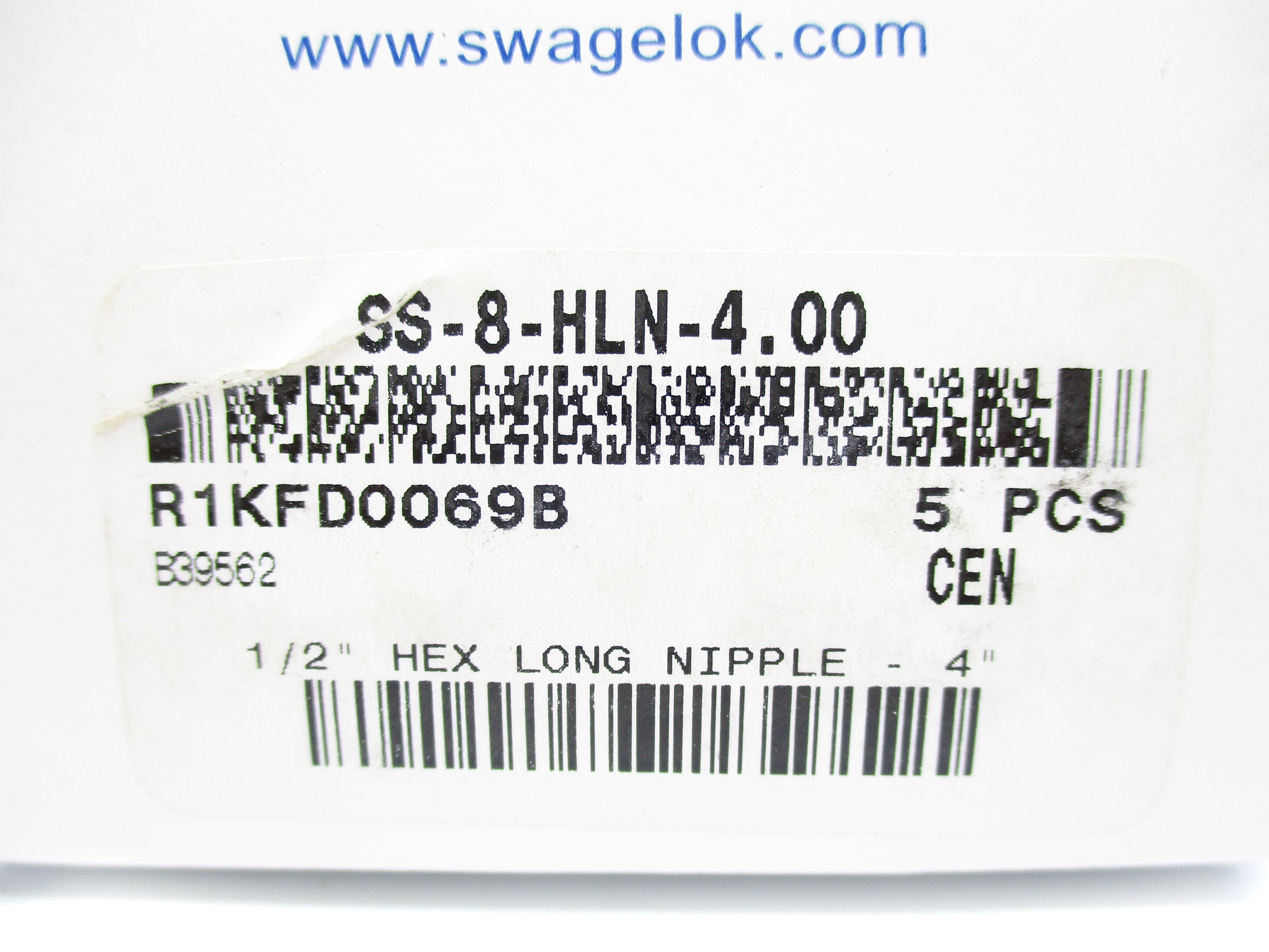 SWAGELOK SS-8-HLN-4.00 (PKG OF 5) NSMP