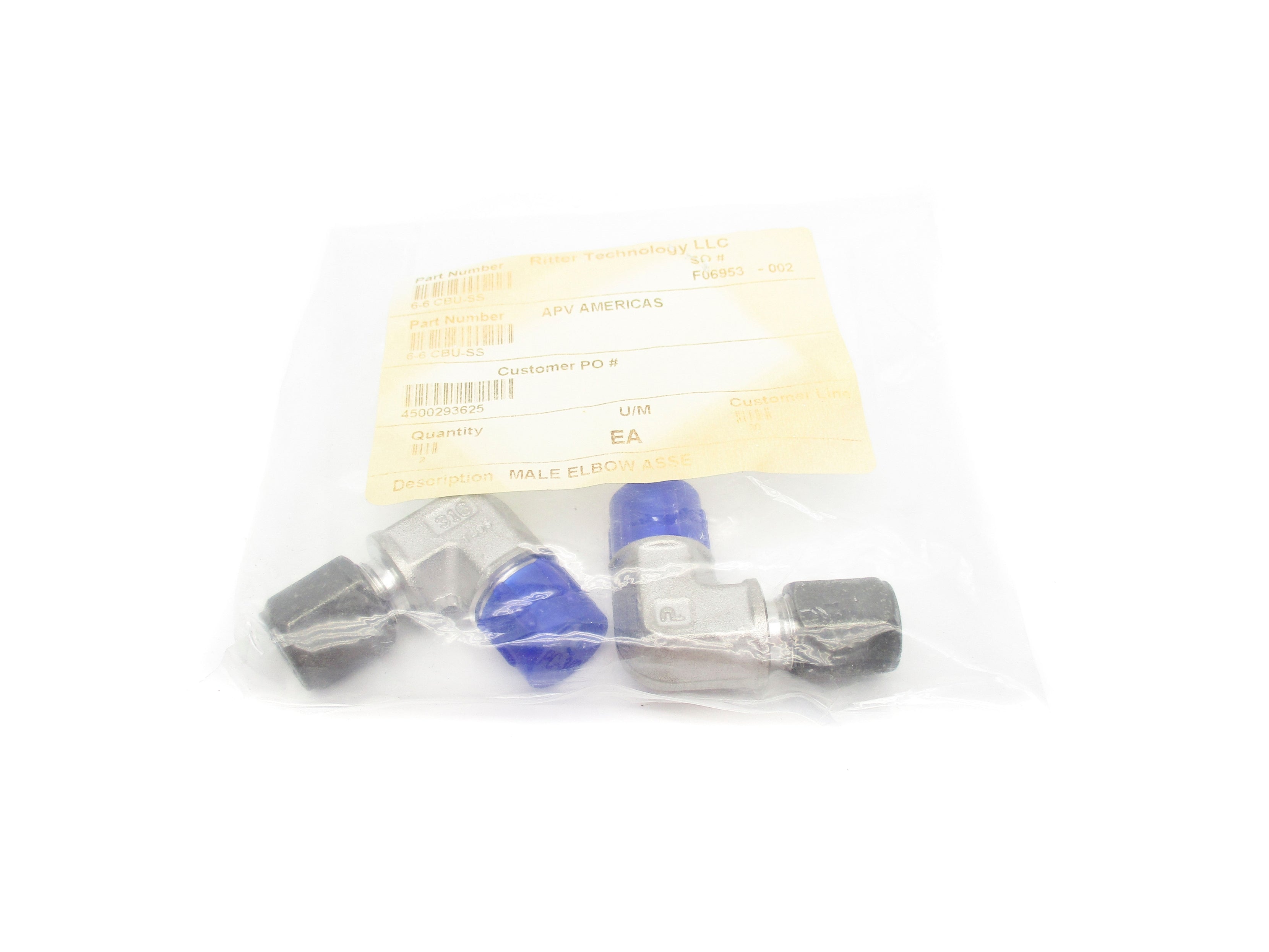 PARKER 6-6CBU-SS (PKG OF 2) NSMP