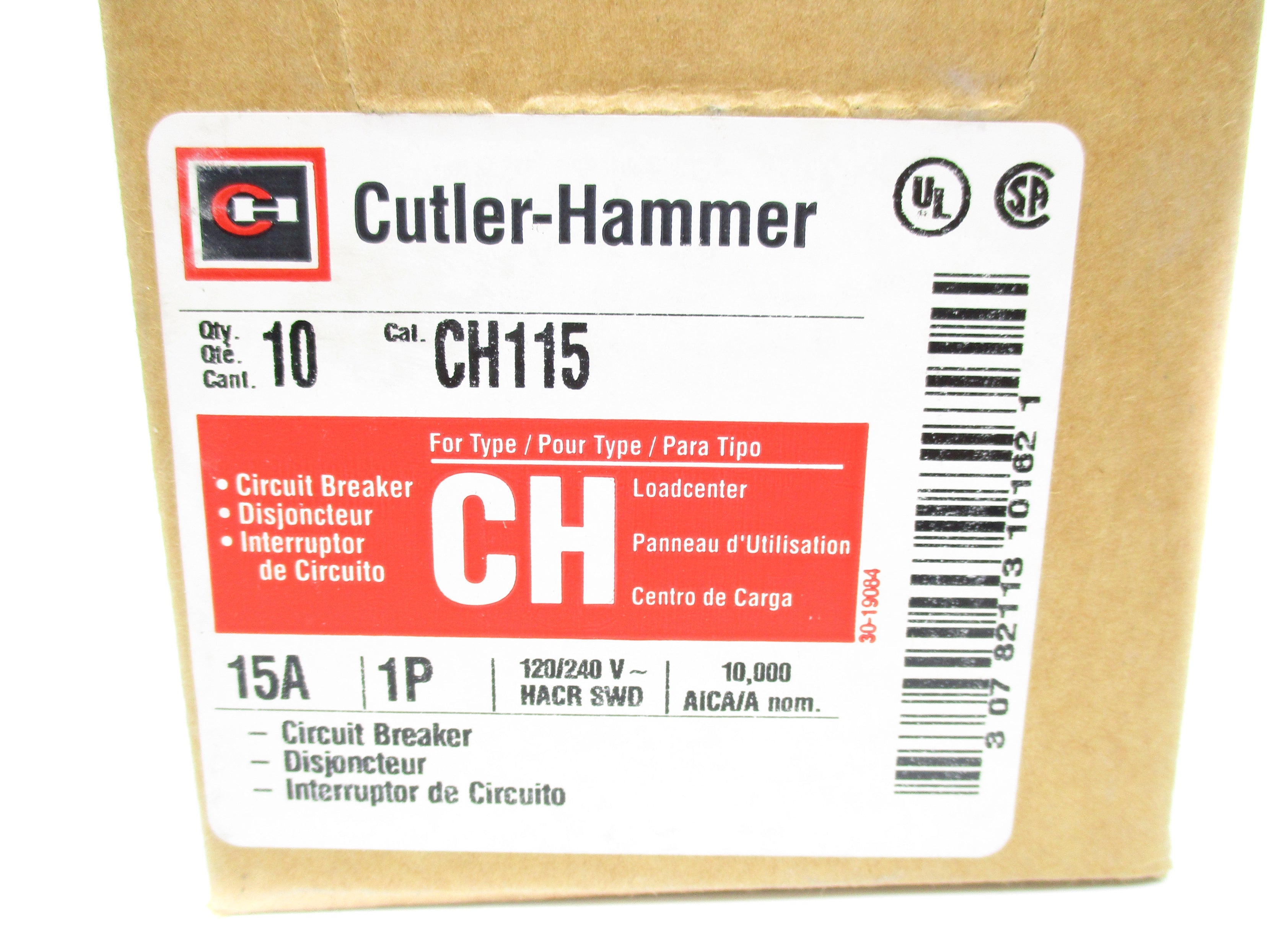 CUTLER HAMMER CH115 15A 120/240VAC (PKG OF 10) NSMP