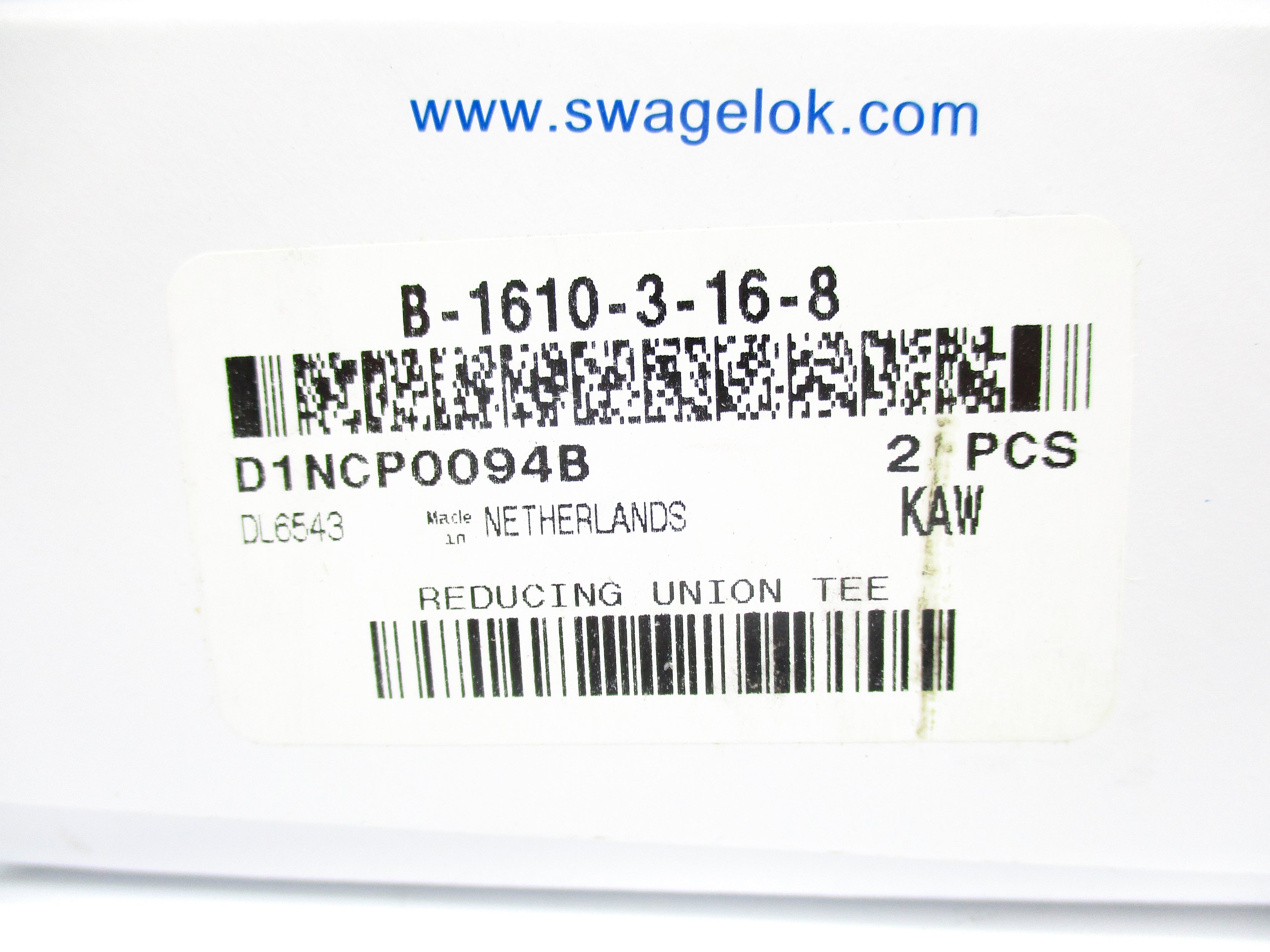SWAGELOK B-1610-3-16-8 NSNP