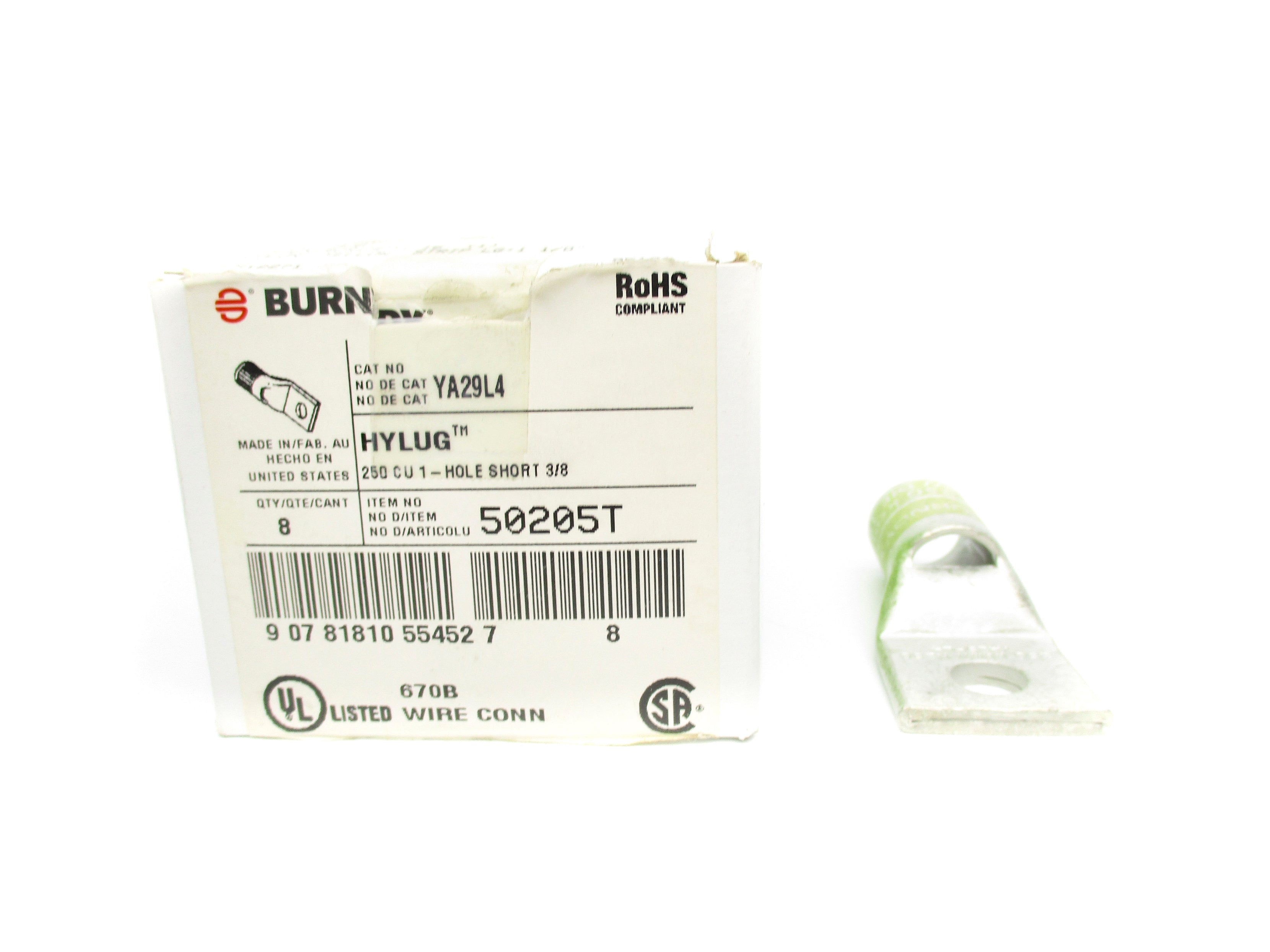 BURNDY YA29L4 (PKG OF 8) NSMP