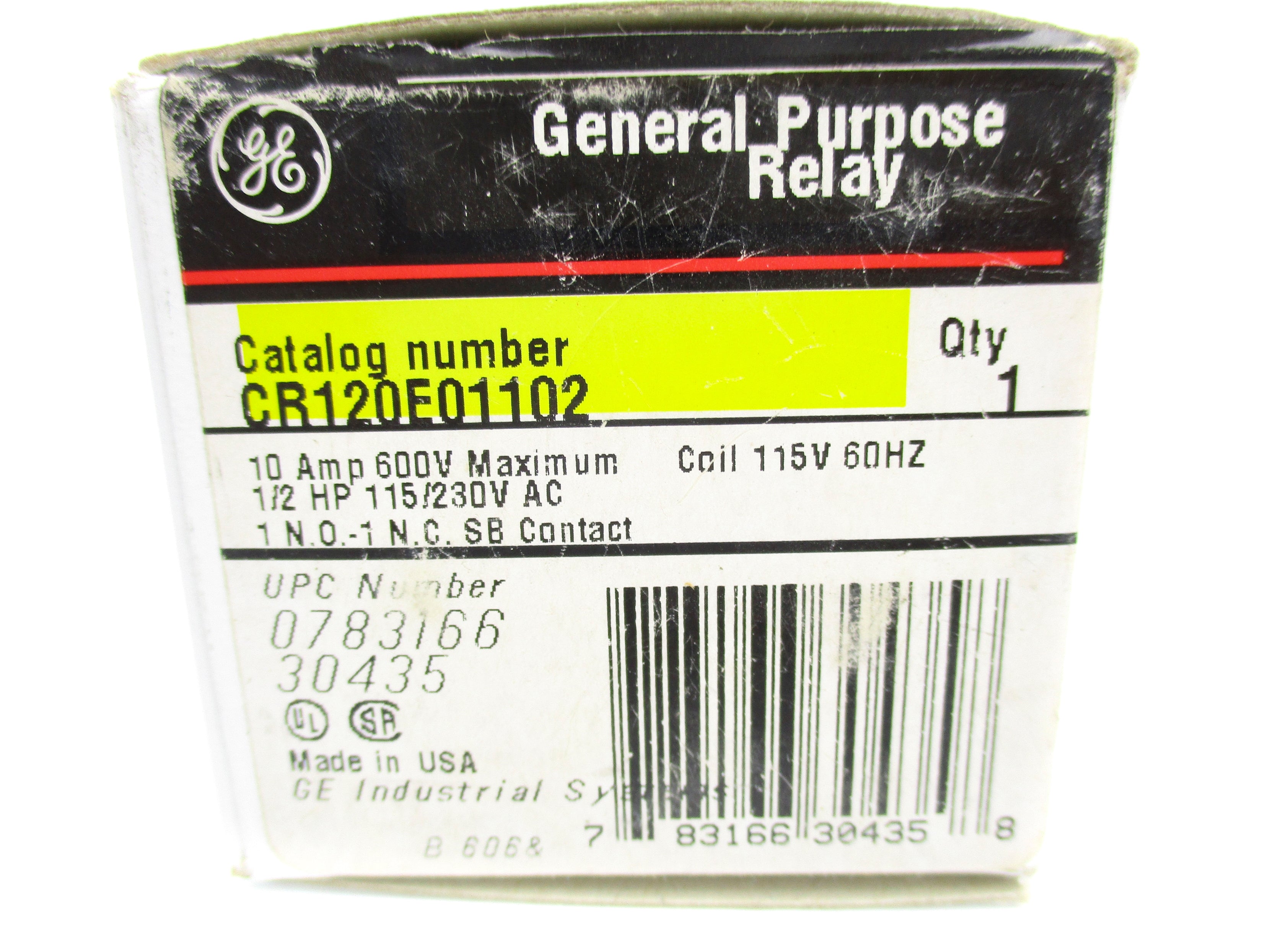 GENERAL ELECTRIC CR120E01102 10A 115/230VAC NSMP