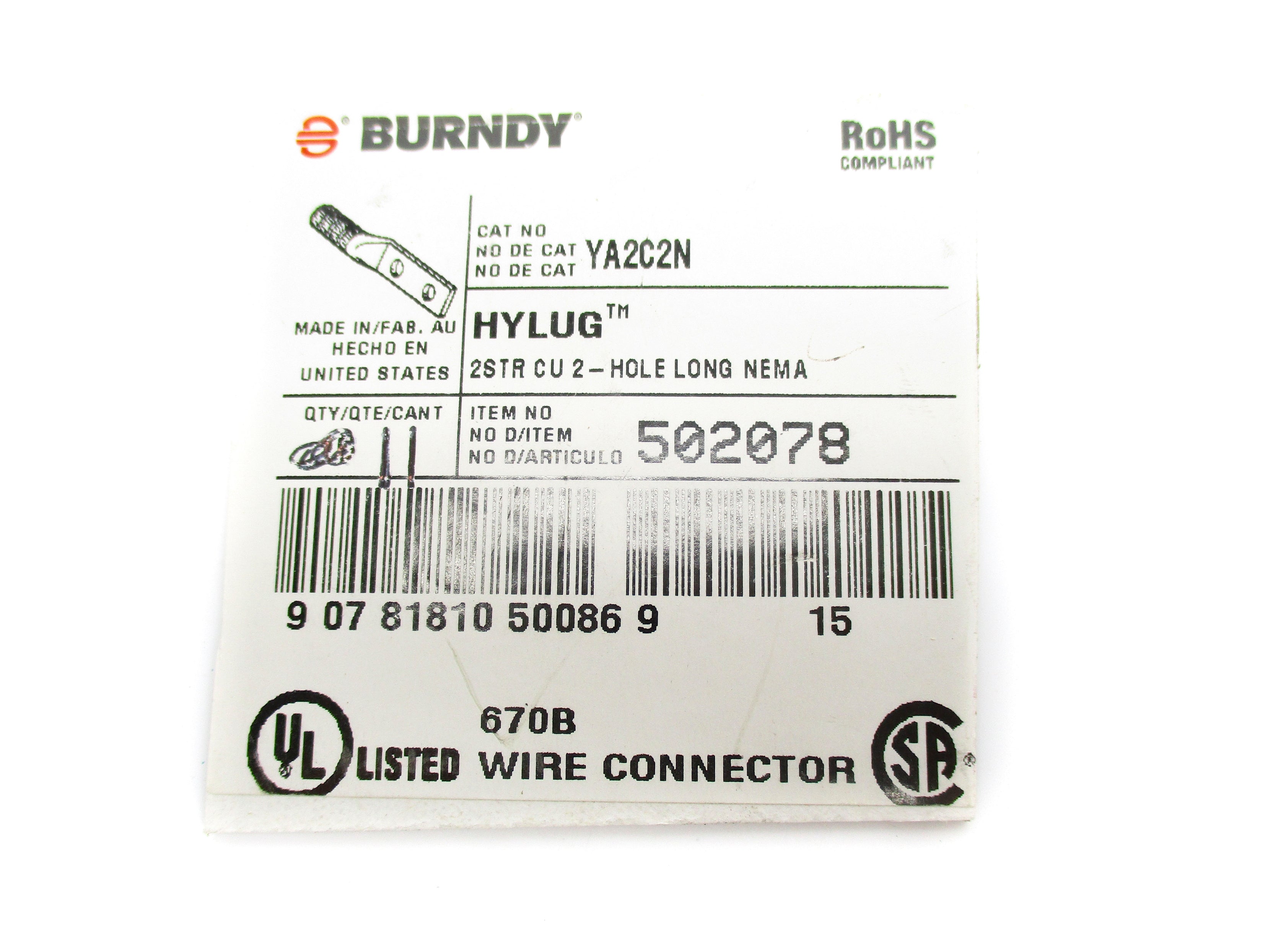 BURNDY YA2C2N NSNP