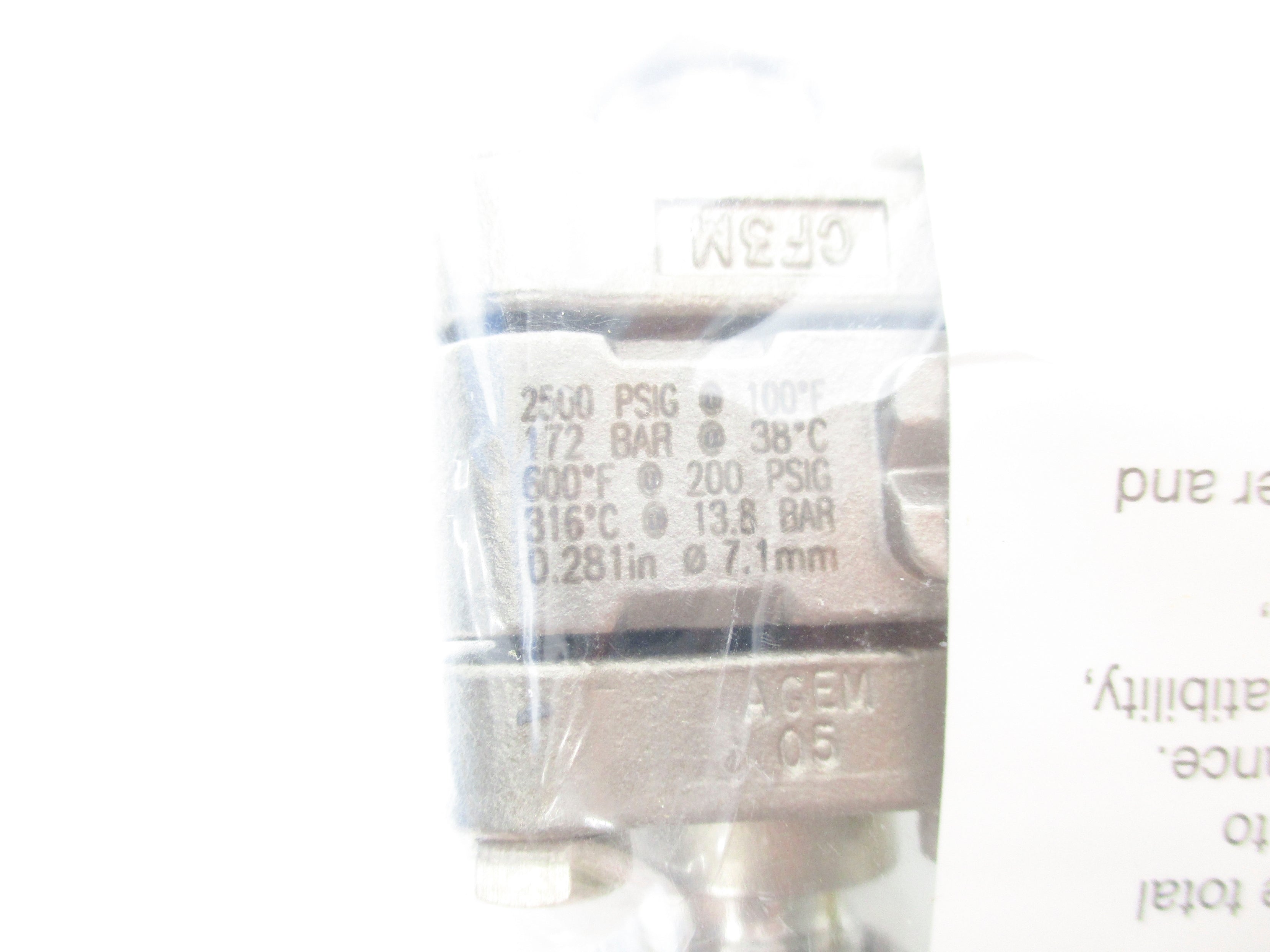 SWAGELOK SS-S62PS6 2500PSIG NSMP