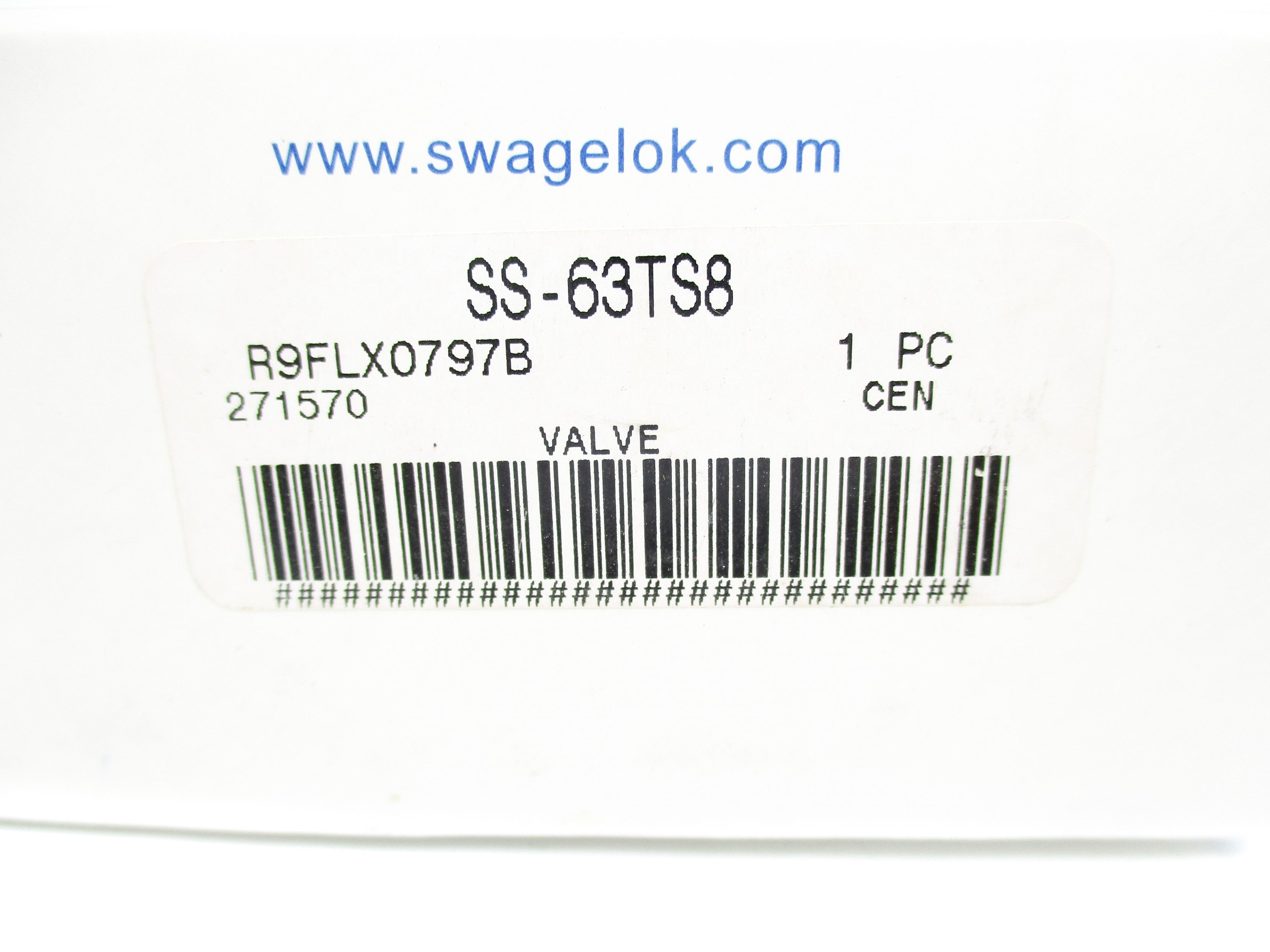 SWAGELOK SS-63TS8 2200PSI NSMP