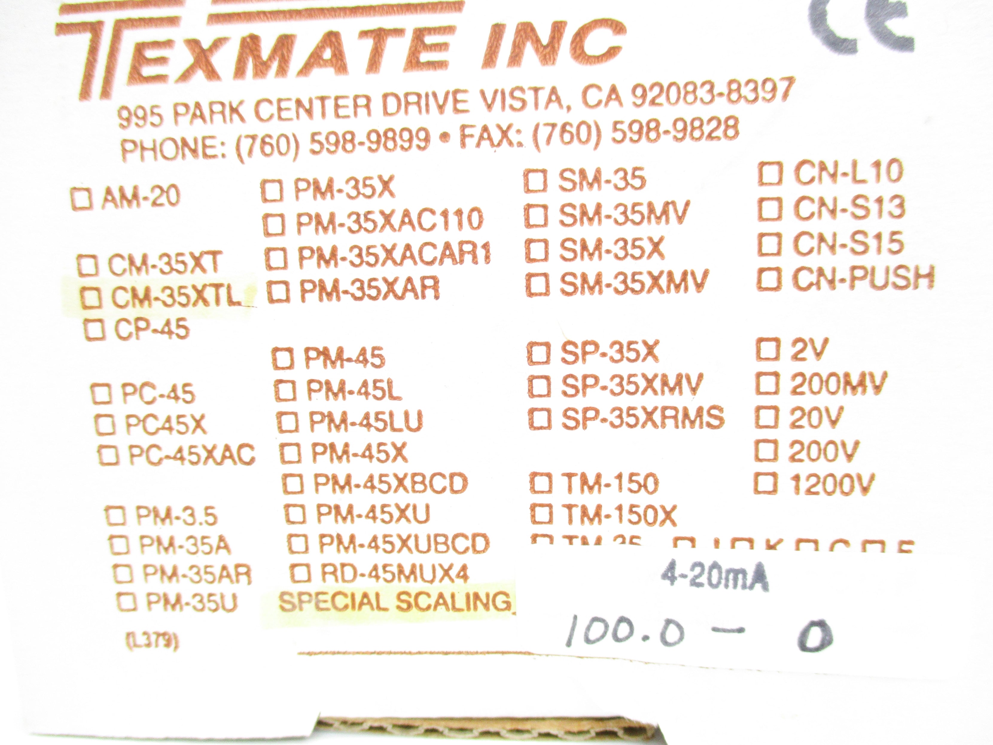 TEXMATE CM-35XTL NSMP