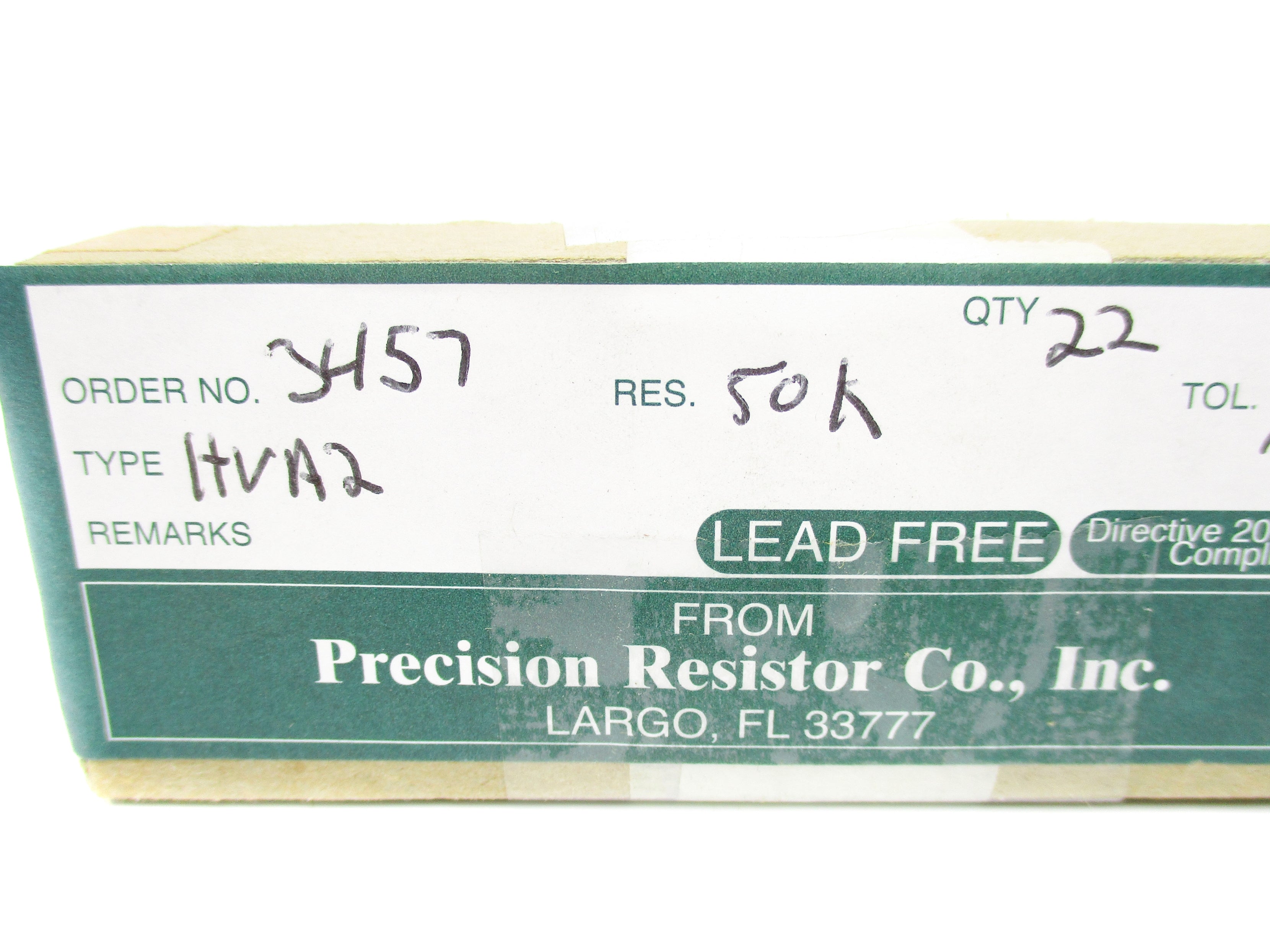 PRECISION RESISTOR HVA2 (PKG OF 22) NSMP