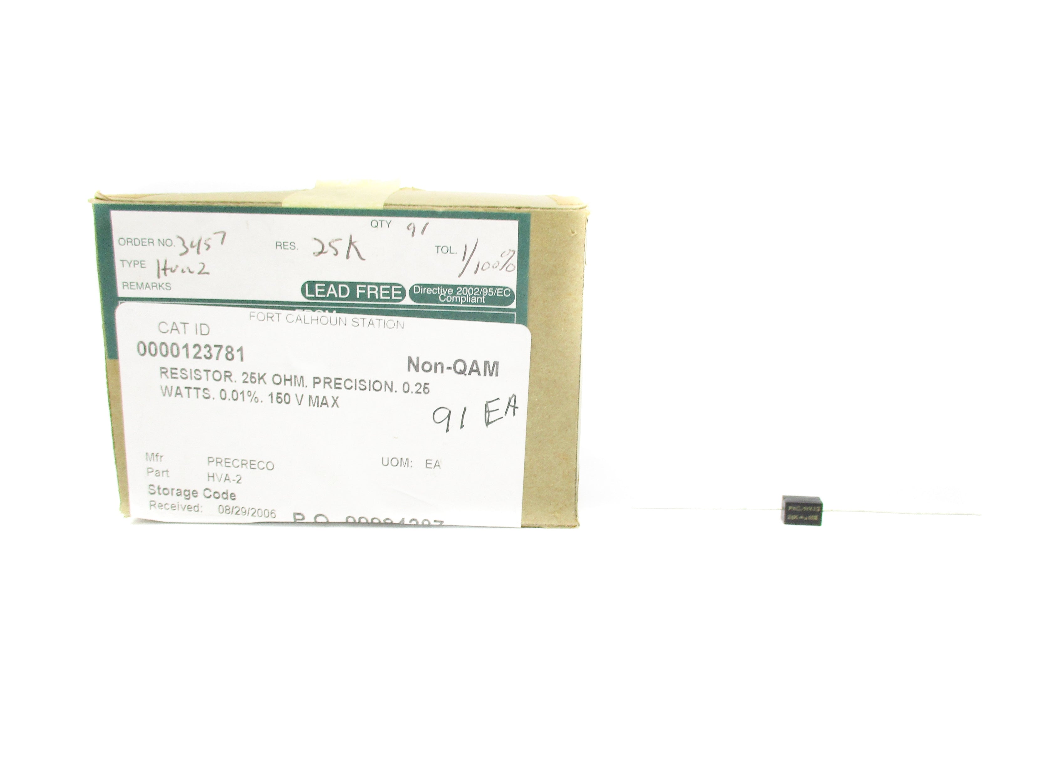 PRECISION RESISTOR HVA2 (PKG OF 91) NSMP